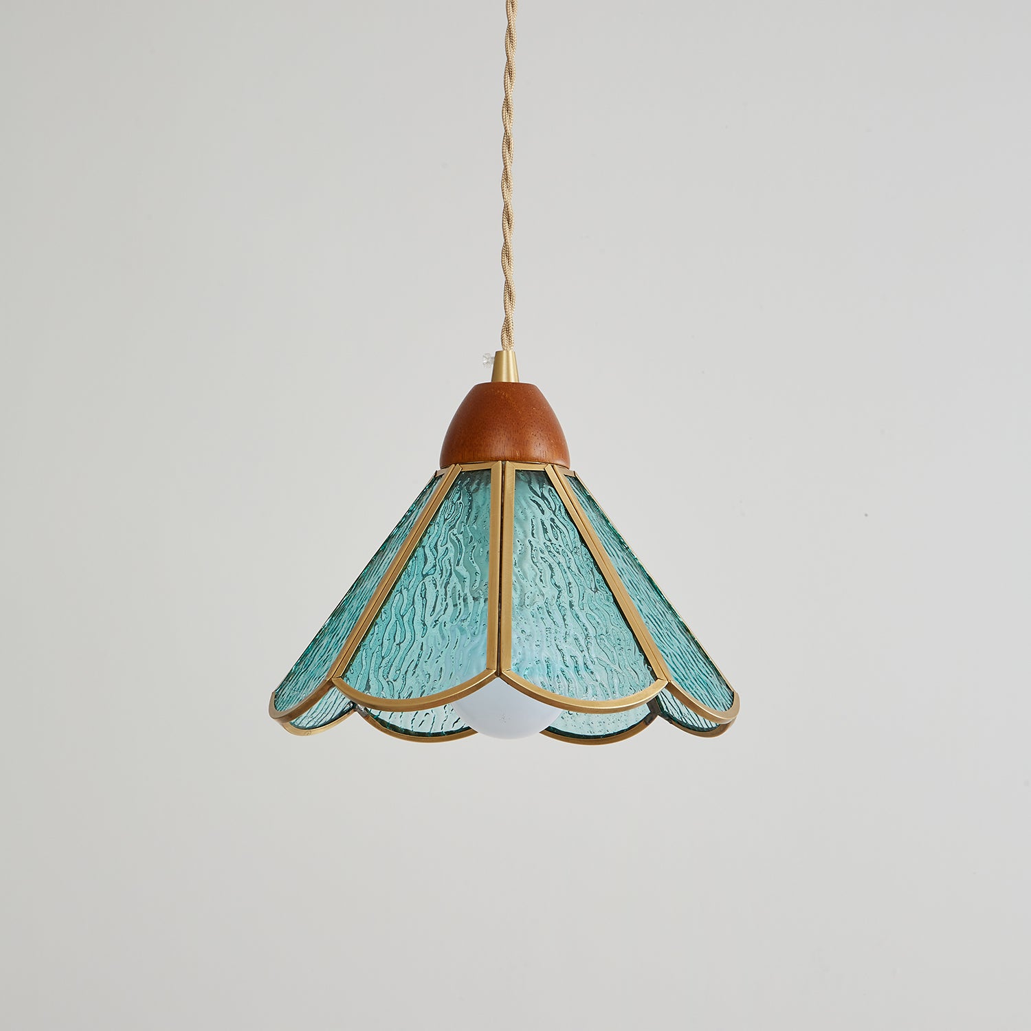 Creshen Wood & Glass Vintage Pendant Lamp-Neutral Decor