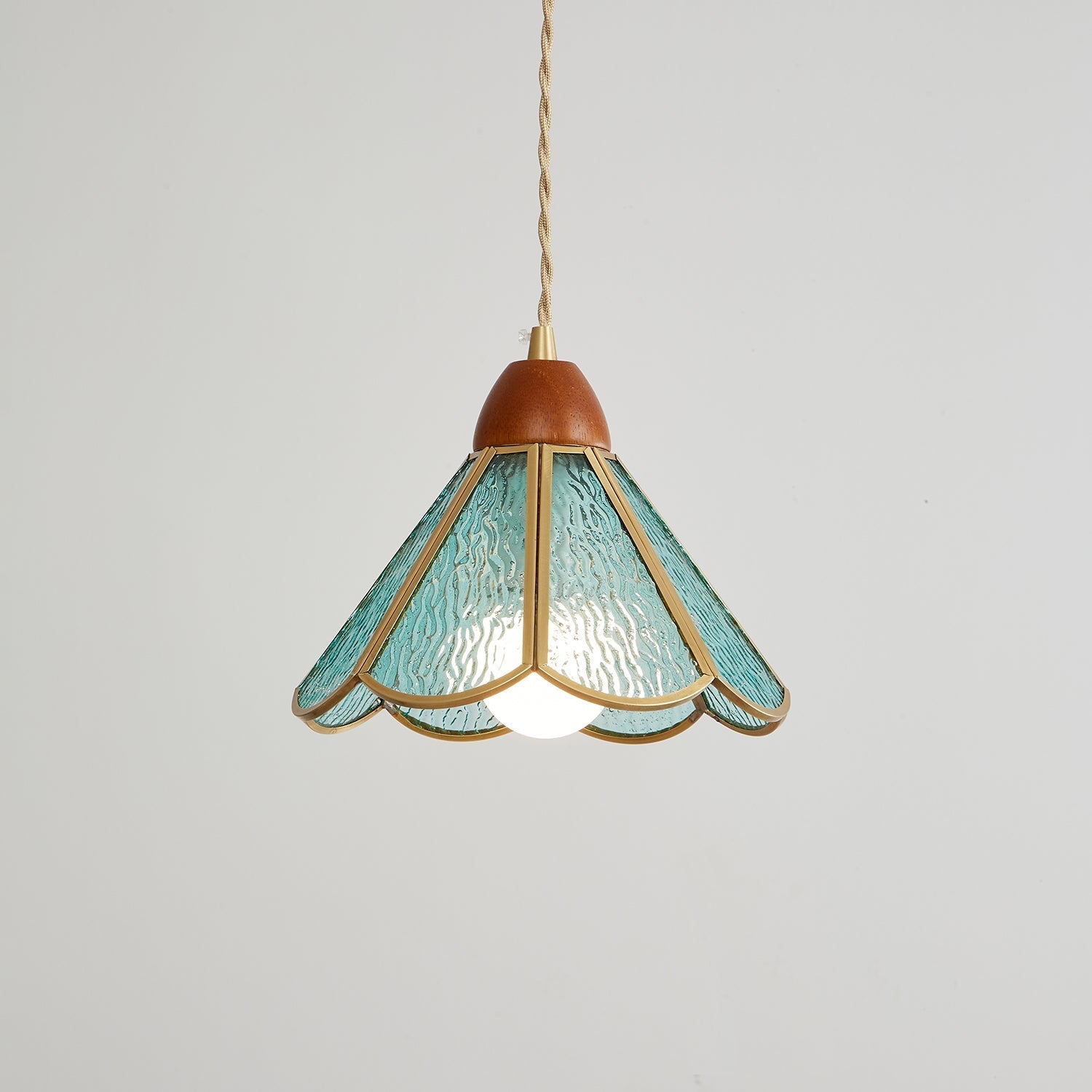 Creshen Wood & Glass Vintage Pendant Lamp-Neutral Decor