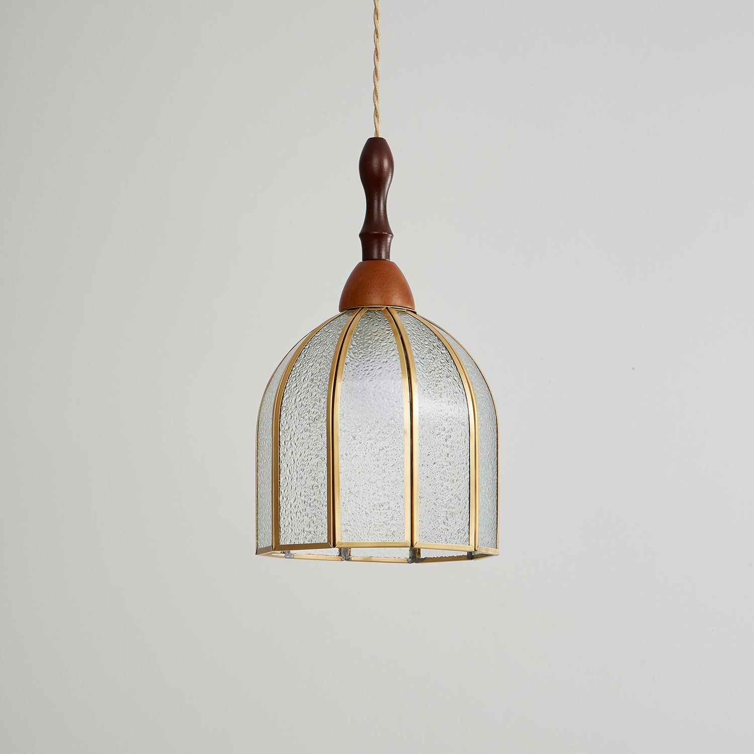 Creshen Wood & Glass Vintage Pendant Lamp-Neutral Decor