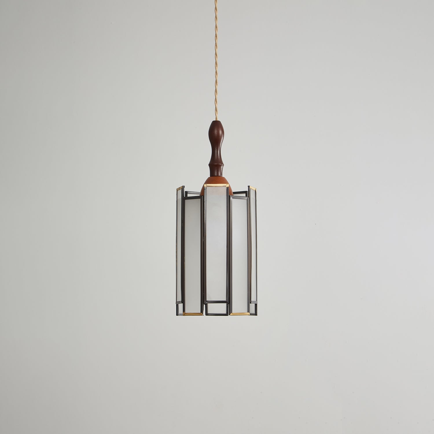 Creshen Wood & Glass Vintage Pendant Lamp-Neutral Decor
