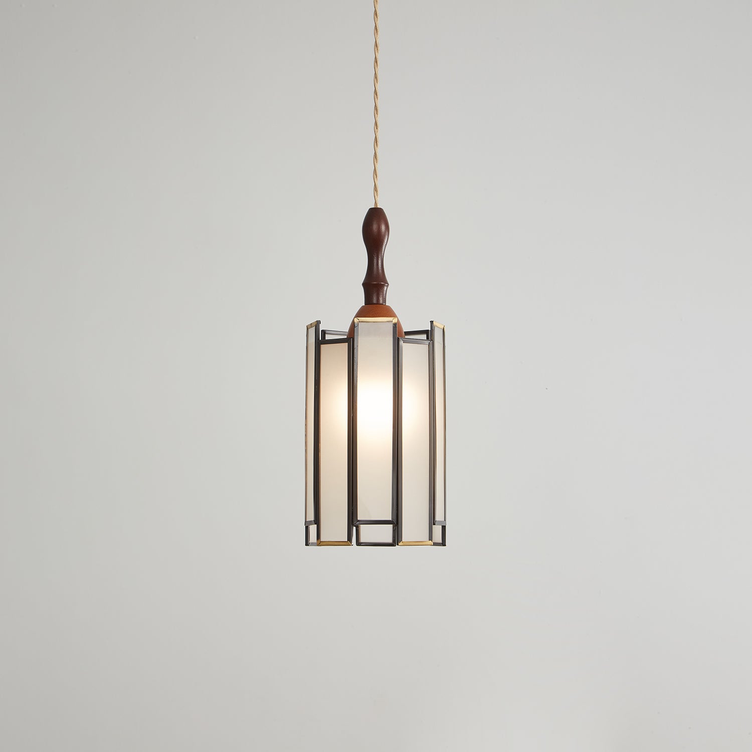 Creshen Wood & Glass Vintage Pendant Lamp-Neutral Decor