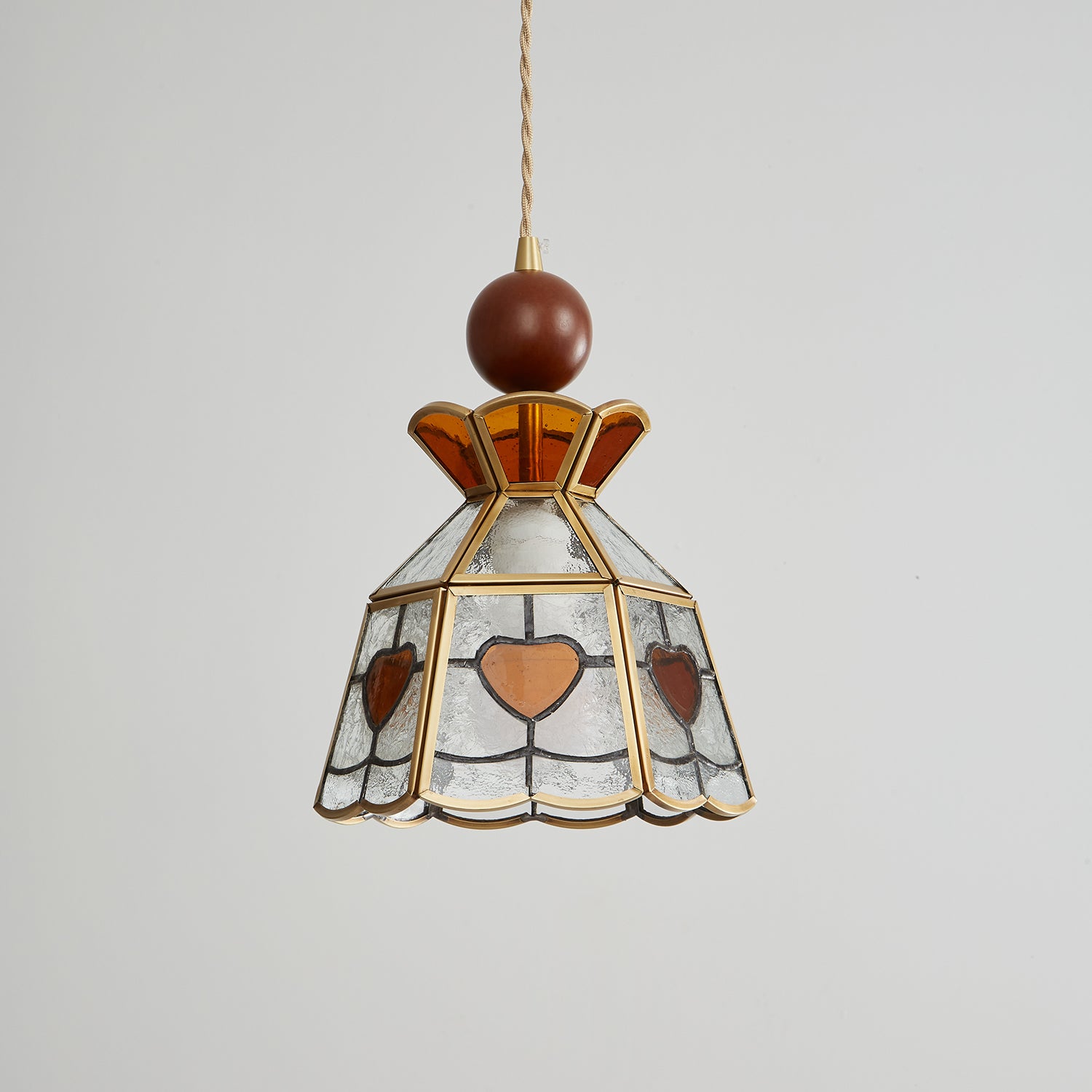 Creshen Wood & Glass Vintage Pendant Lamp-Neutral Decor