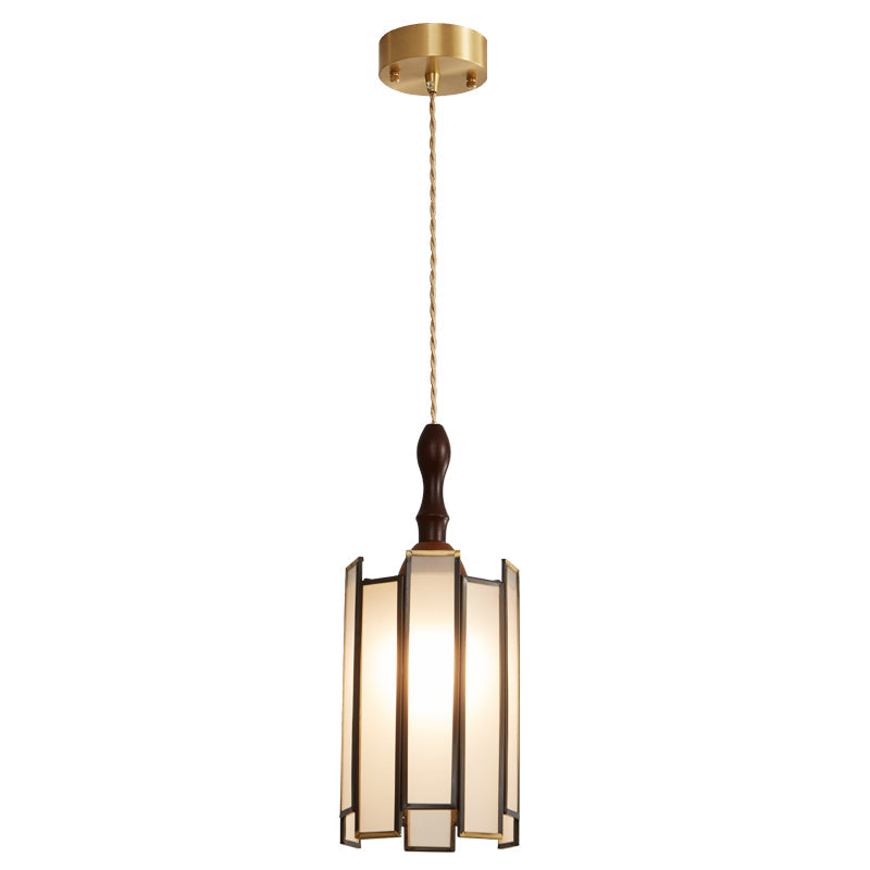 Creshen Wood & Glass Vintage Pendant Lamp-Neutral Decor