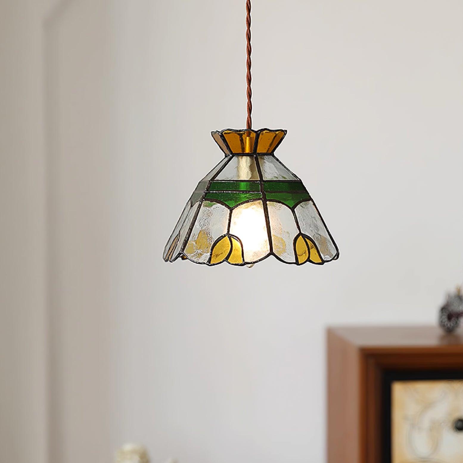 Eldine Stained Glass Pendant Light