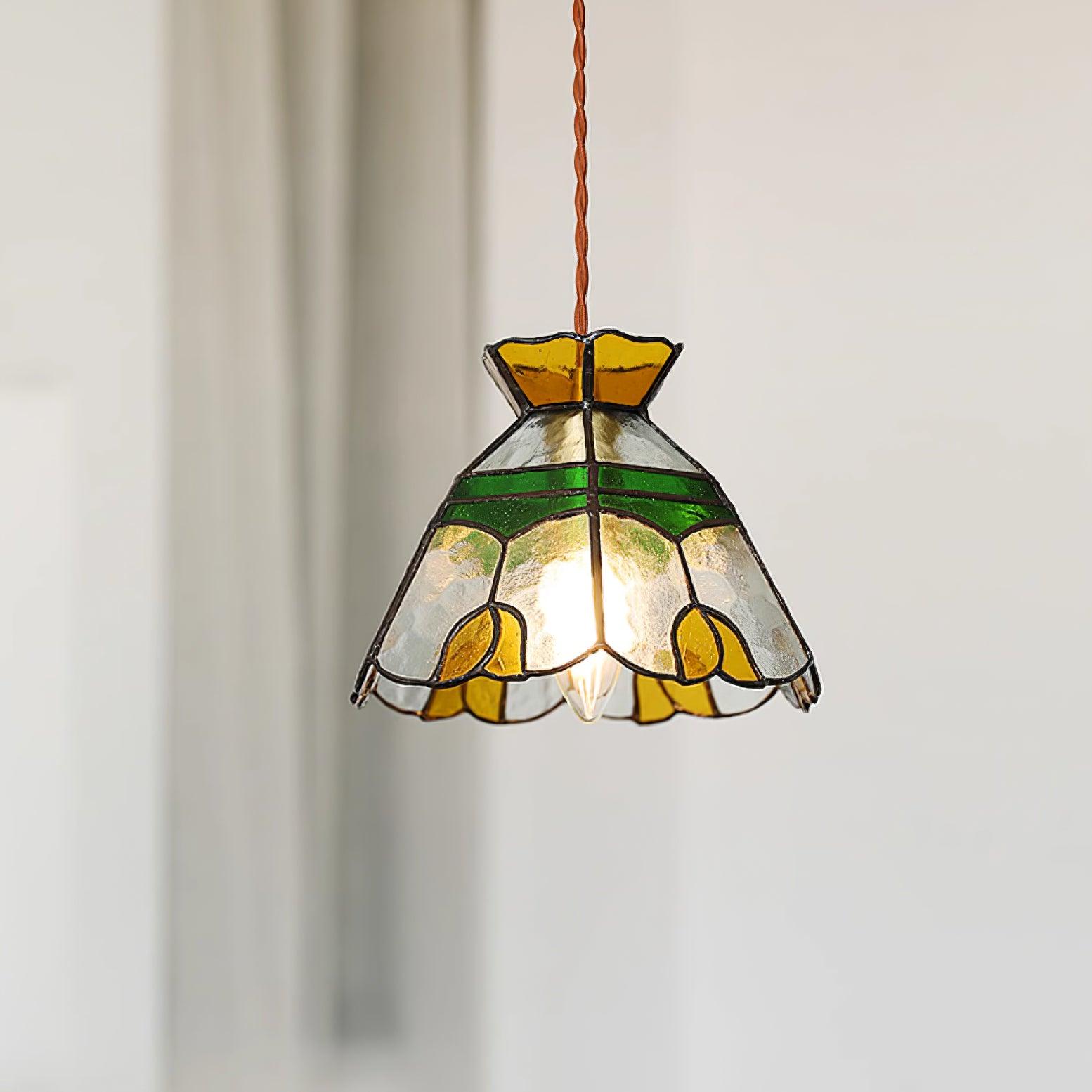 Coriva Pendant Light Stained Glass Mid-century-Neutral Decor
