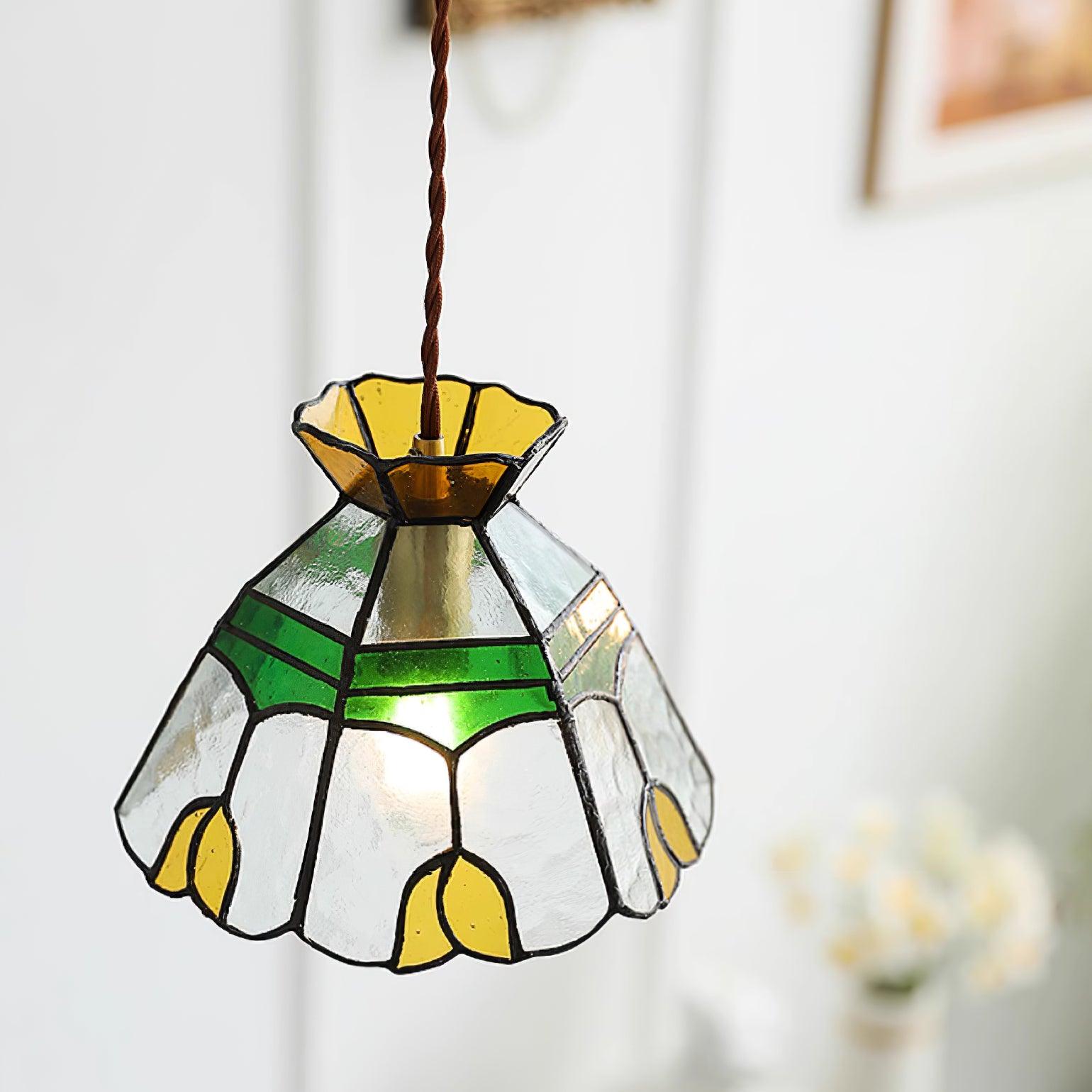 Eldine Stained Glass Pendant Light
