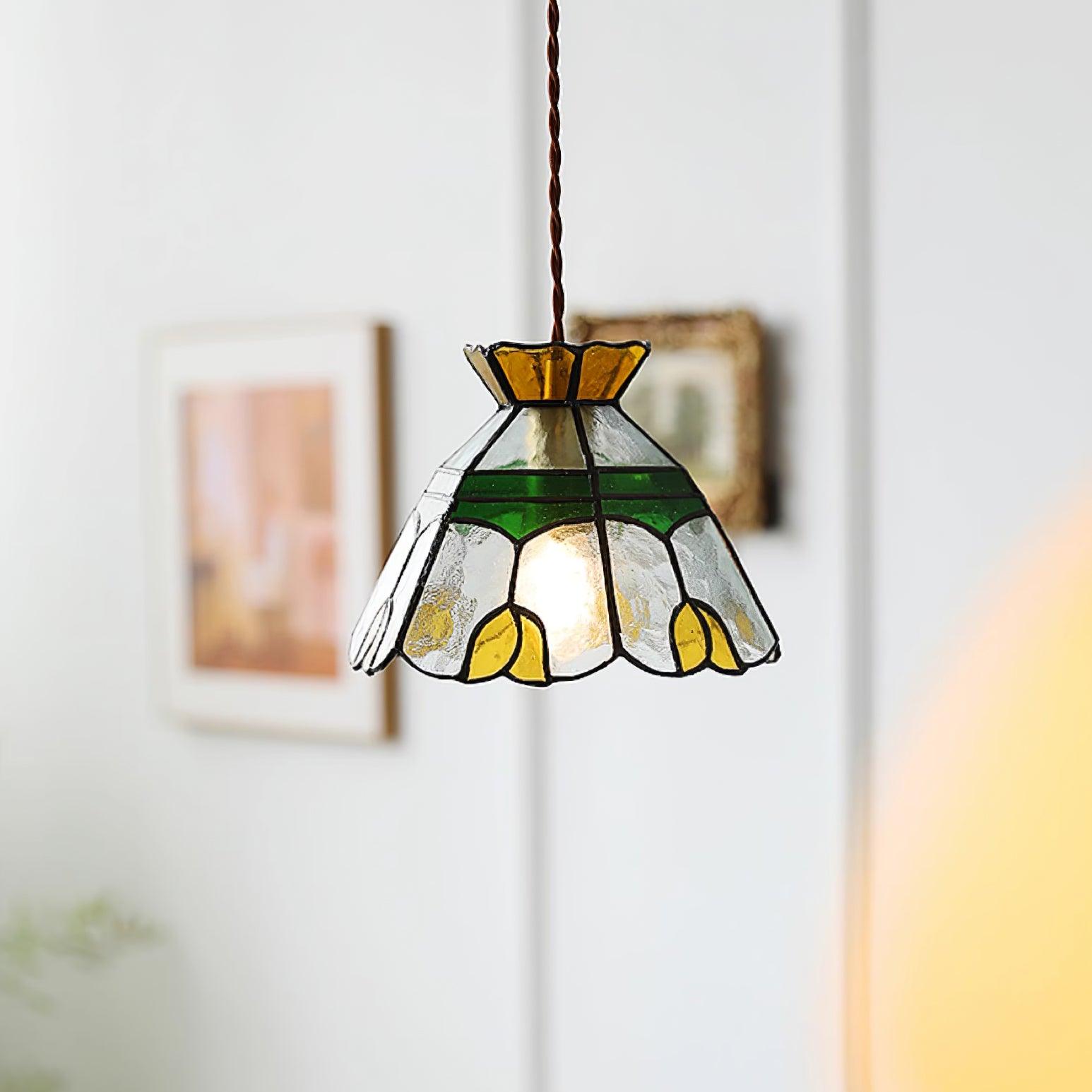 Eldine Stained Glass Pendant Light