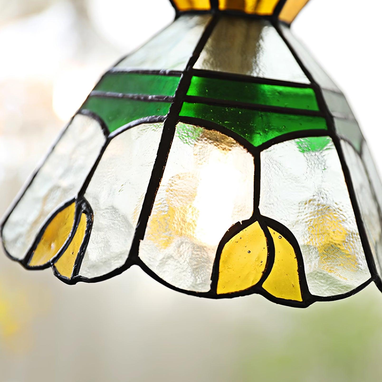 Coriva Pendant Light Stained Glass Mid-century-Neutral Decor