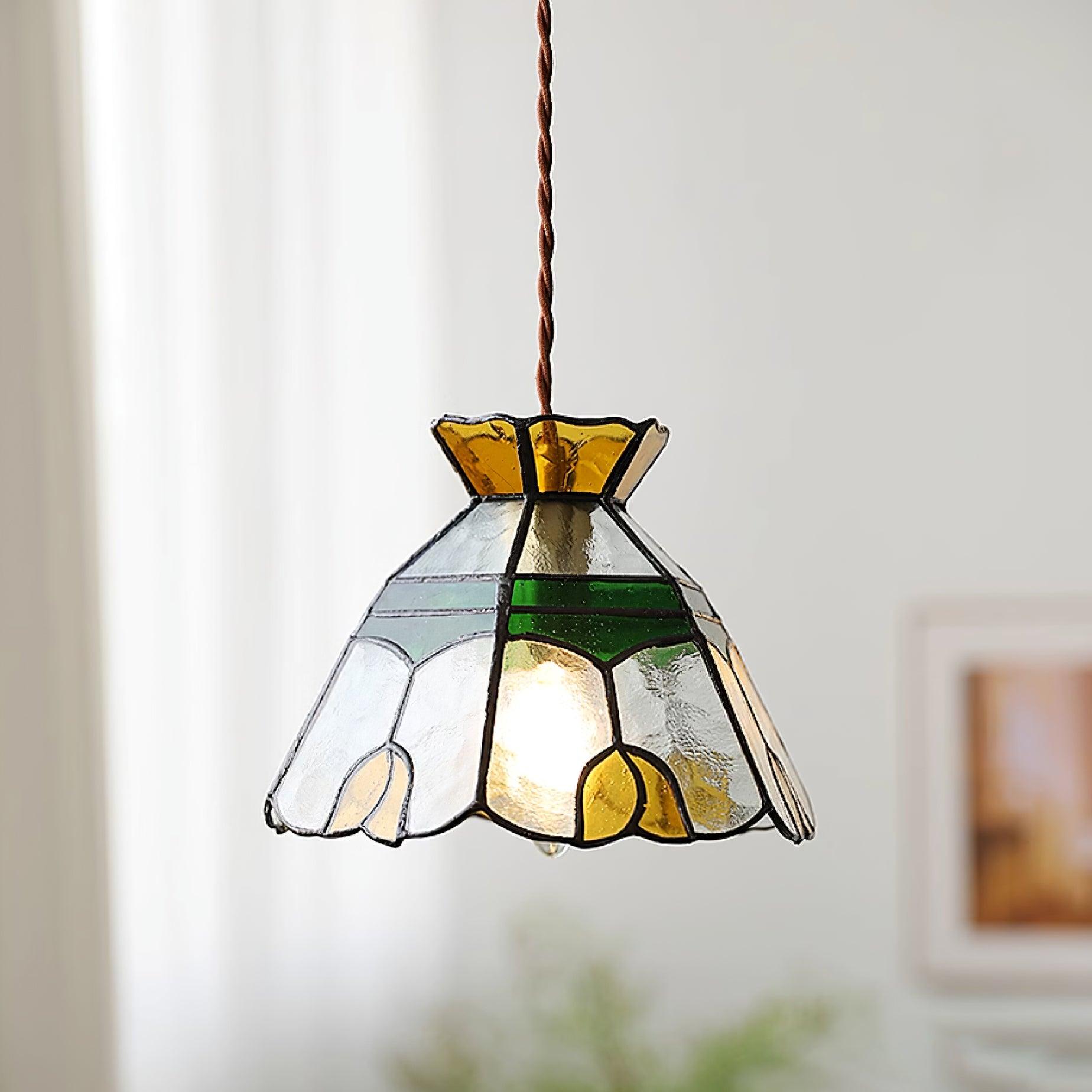 Coriva Pendant Light Stained Glass Mid-century-Neutral Decor