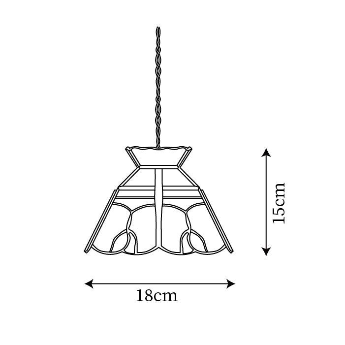 Eldine Stained Glass Pendant Light