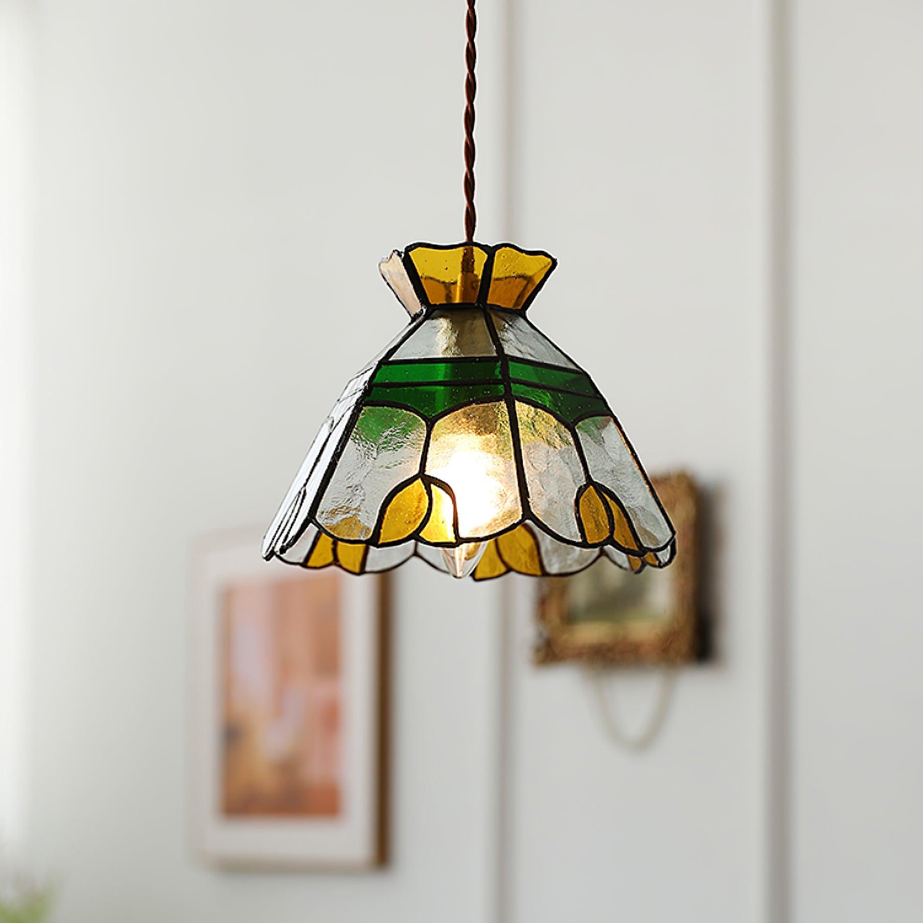 Eldine Stained Glass Pendant Light