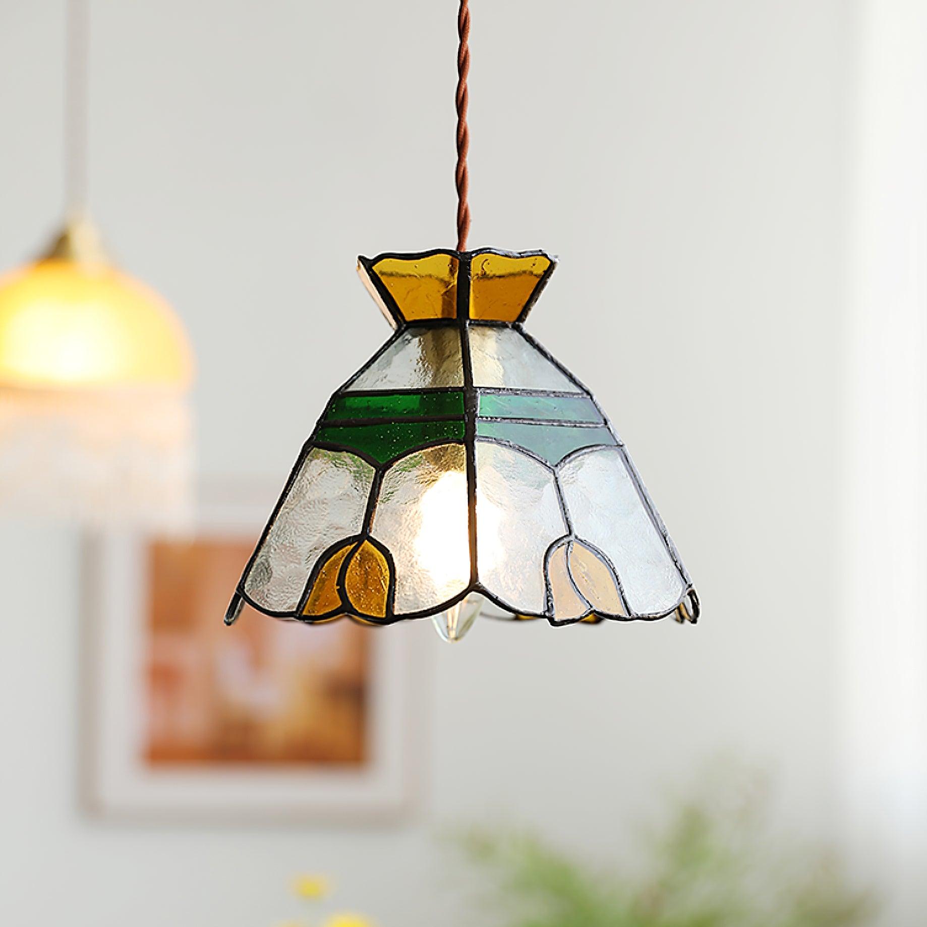 Eldine Stained Glass Pendant Light