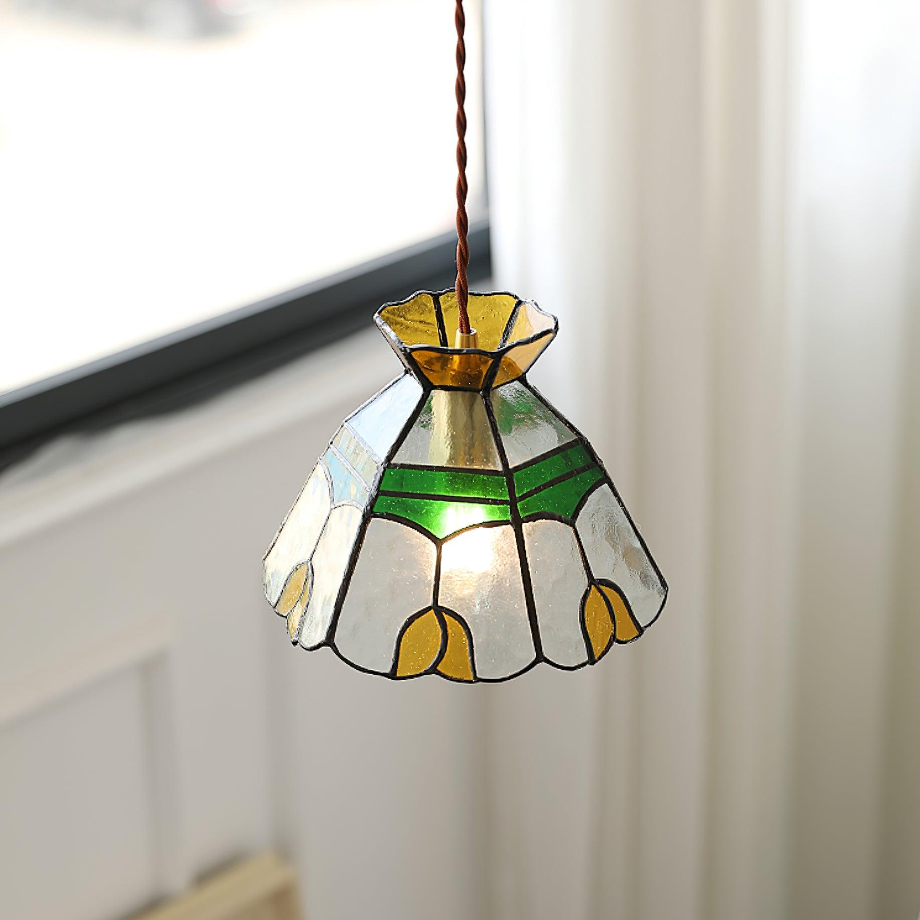 Eldine Stained Glass Pendant Light