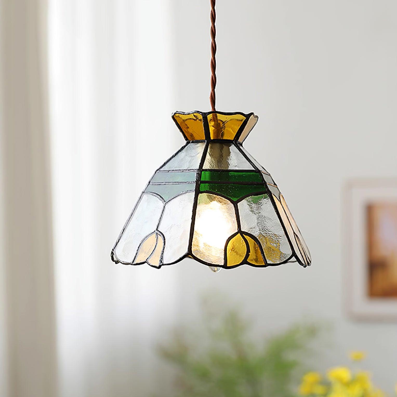 Coriva Pendant Light Stained Glass Mid-century-Neutral Decor