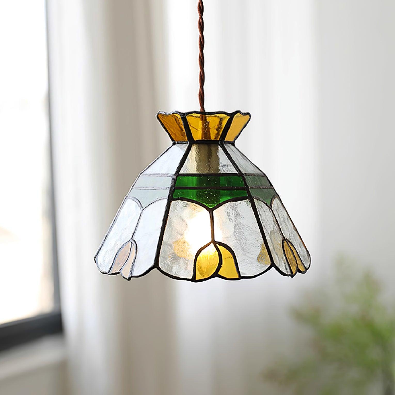 Coriva Pendant Light Stained Glass Mid-century-Neutral Decor
