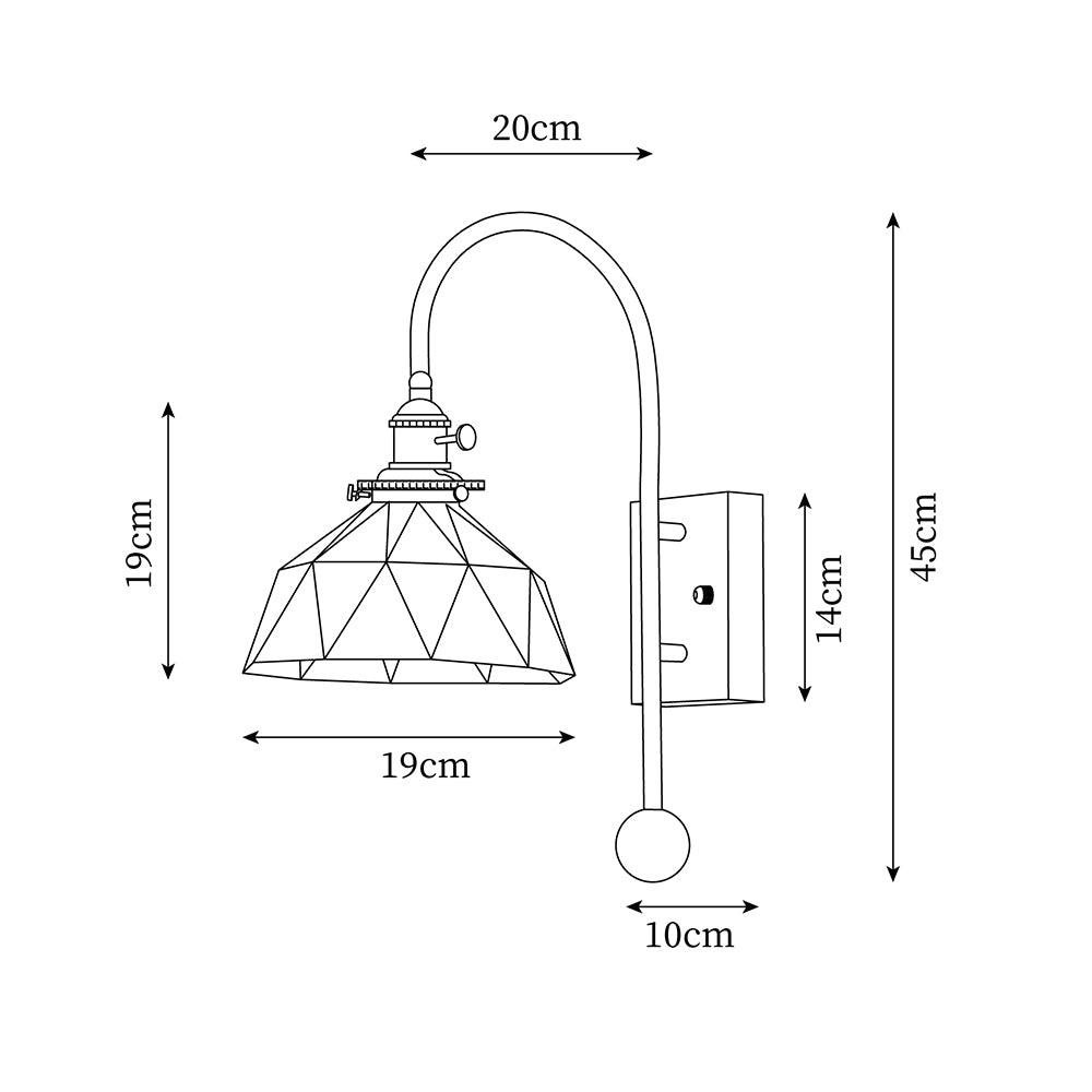 Vorelle Vintage Stained Wall Light