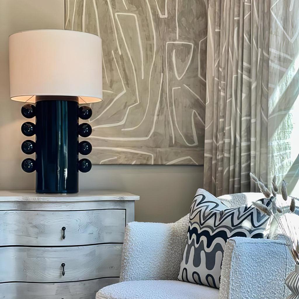 Nixu Fabric Whimsical Table Lamp-Neutral Decor