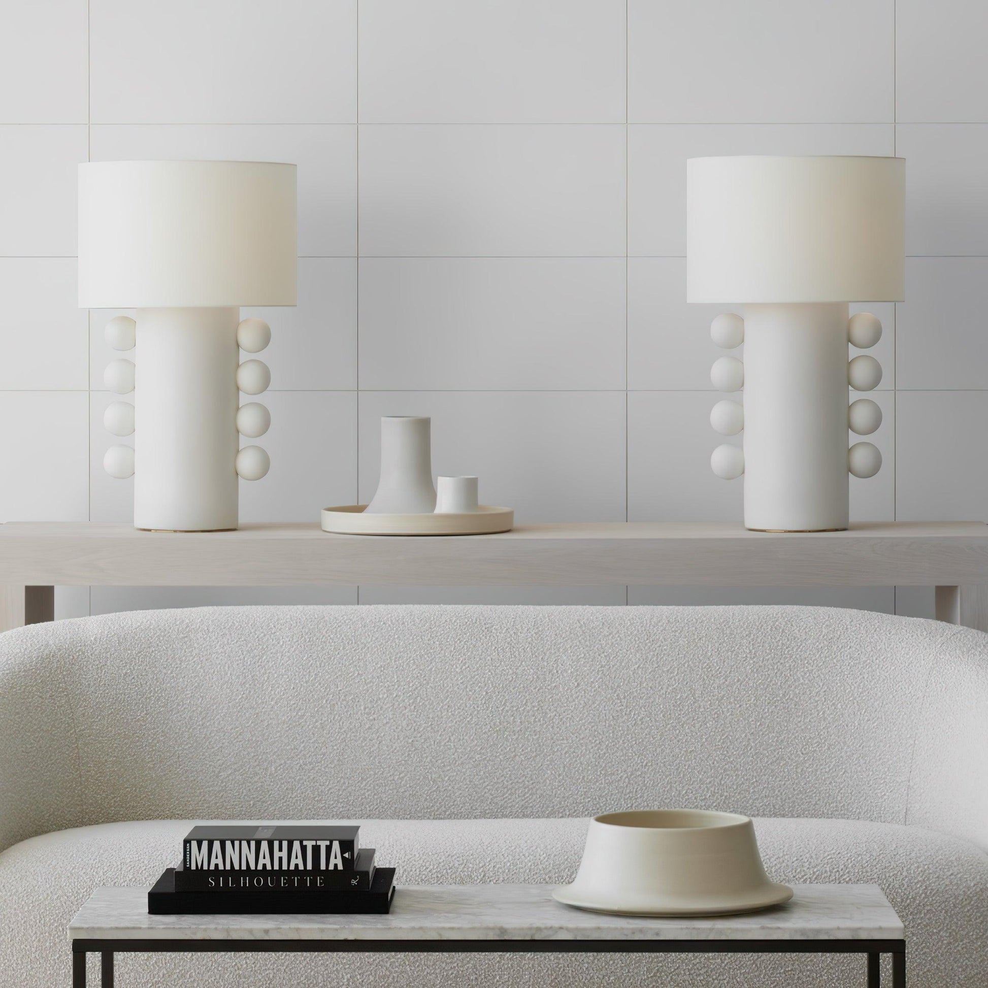 Nixu Fabric Whimsical Table Lamp-Neutral Decor
