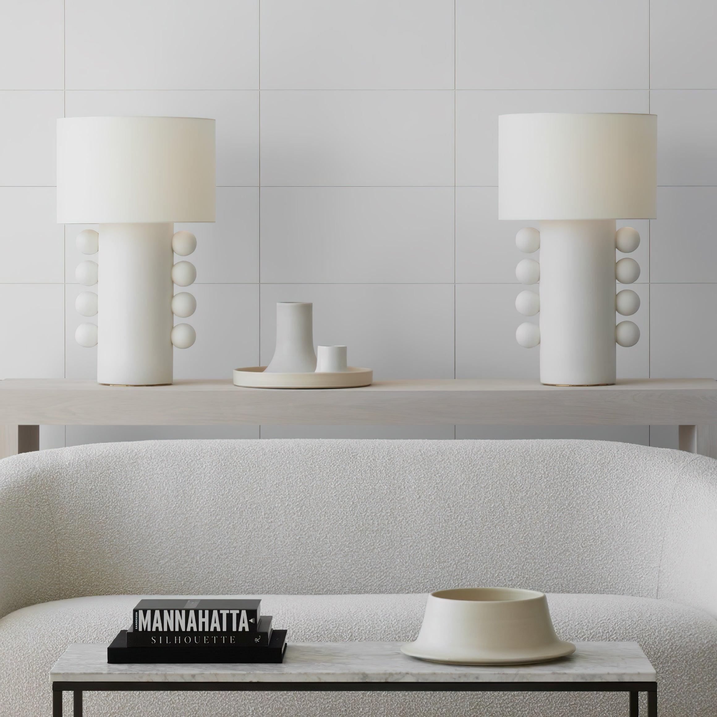 Nixu Fabric Whimsical Table Lamp-Neutral Decor