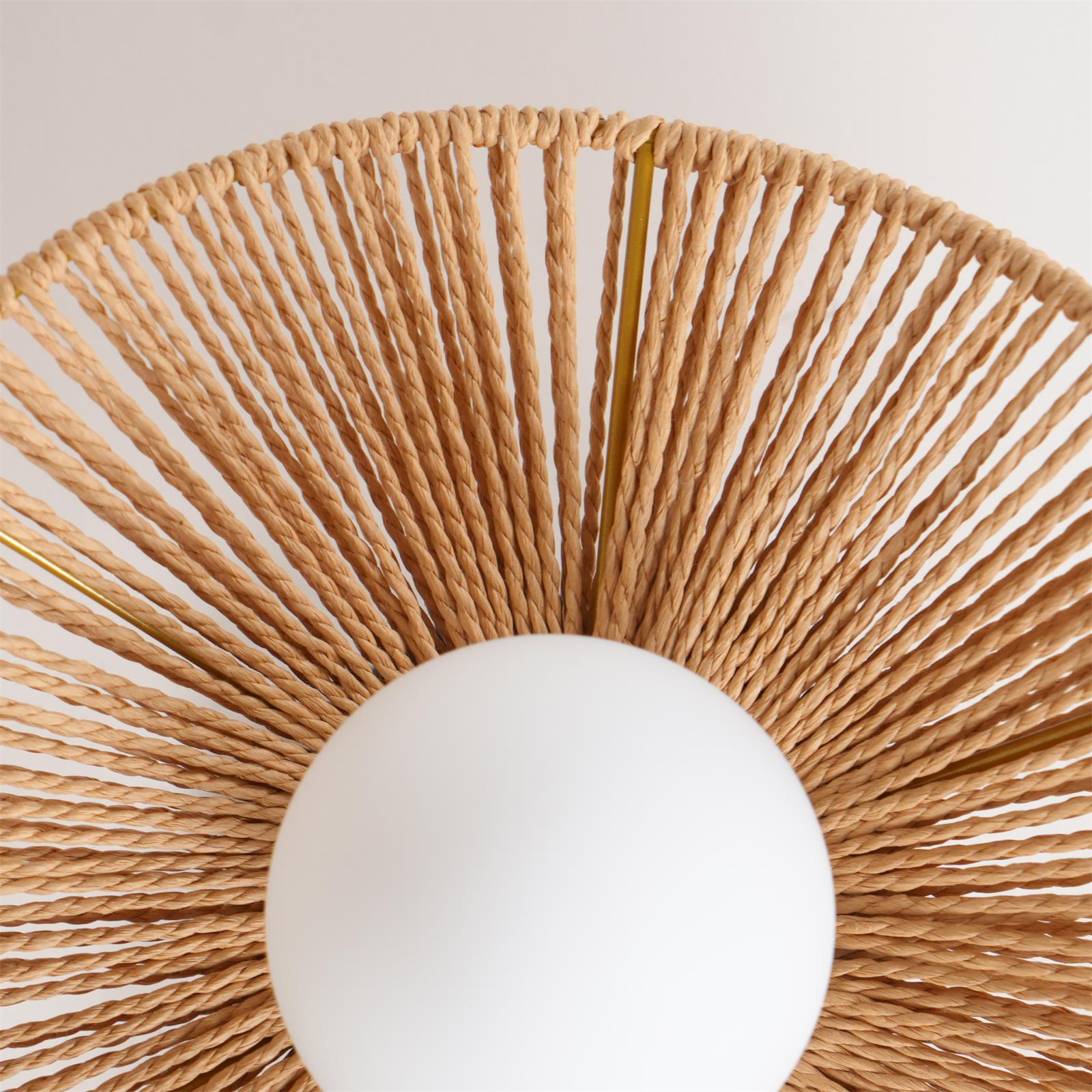 Fynora Woven Semi Flush Ceiling Light