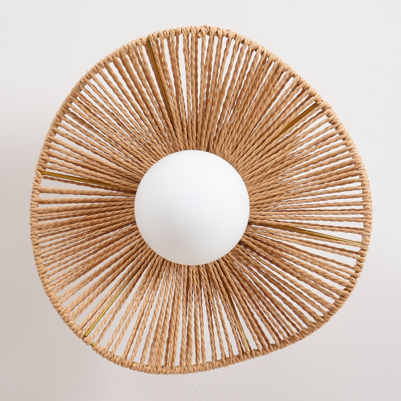 Fynora Woven Semi Flush Ceiling Light