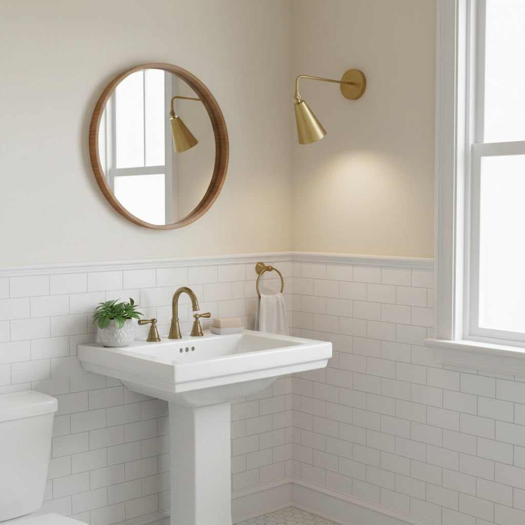 Tilt Cone Wall Lamp shown installed on a light-colored wall.