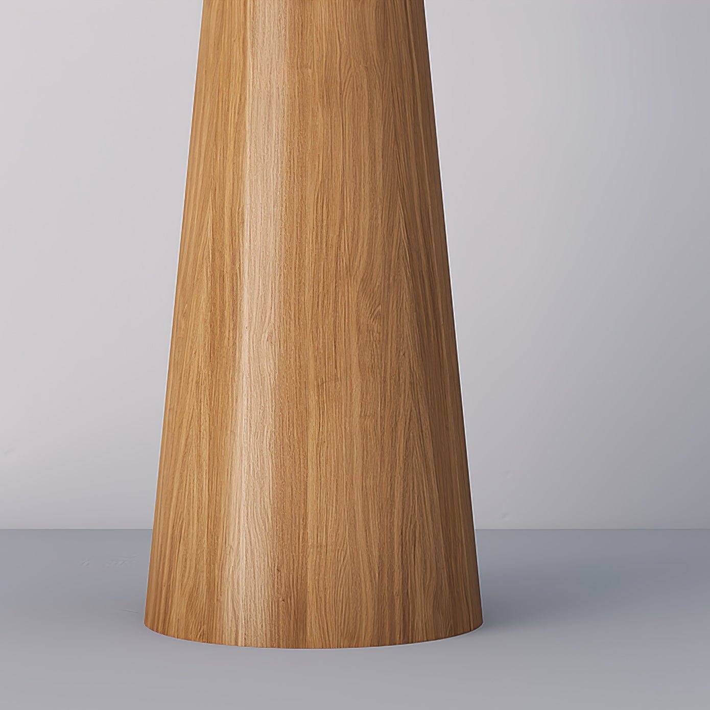 Apex Wooden Tapered Floor Lamp-Neutral Decor