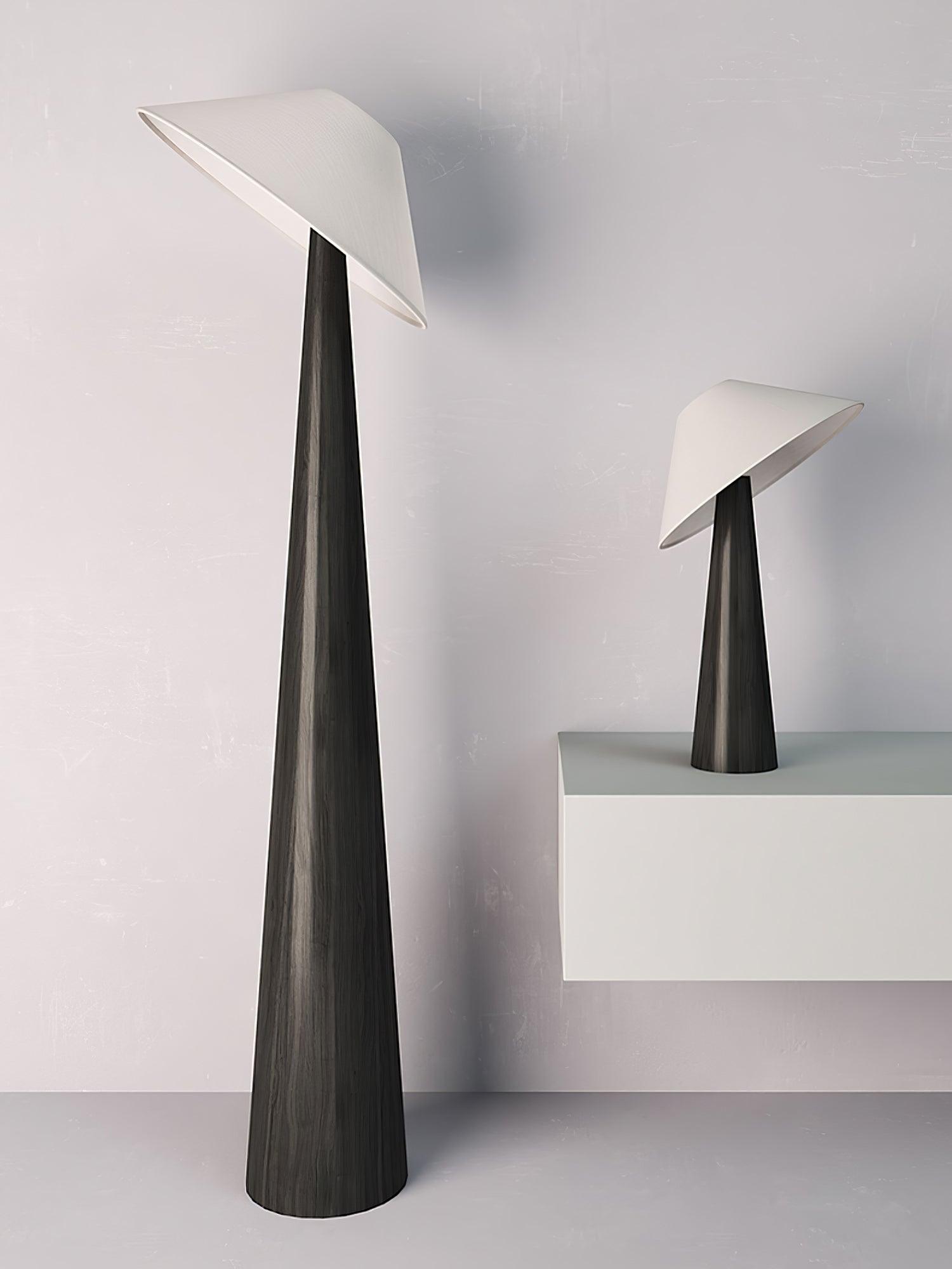 Vosile Sculptural Wood Table Lamp-Neutral Decor