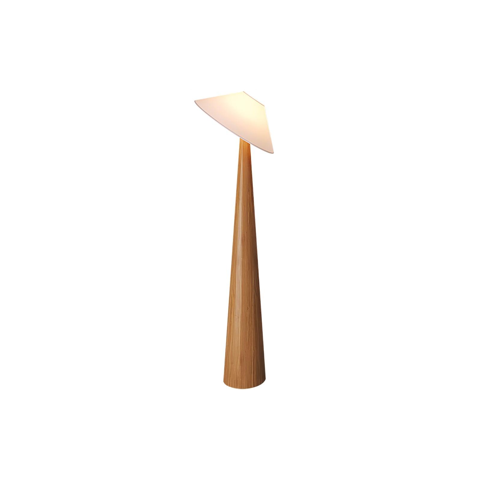 Apex Wooden Tapered Floor Lamp-Neutral Decor