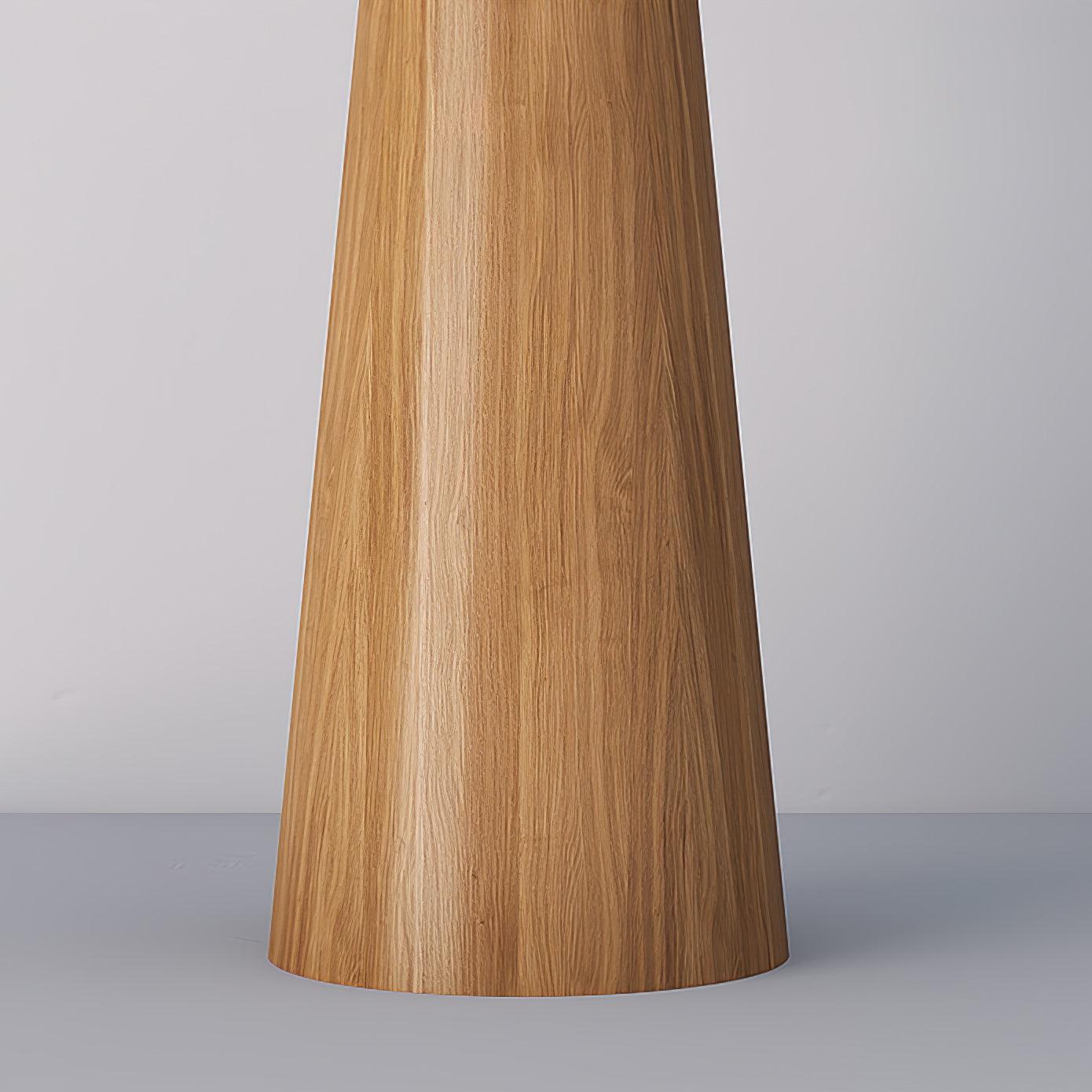 Apex Wooden Tapered Floor Lamp-Neutral Decor