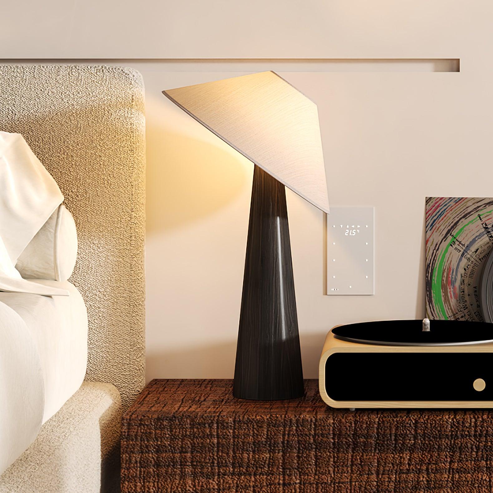 Apex Wooden Tapered Floor Lamp-Neutral Decor