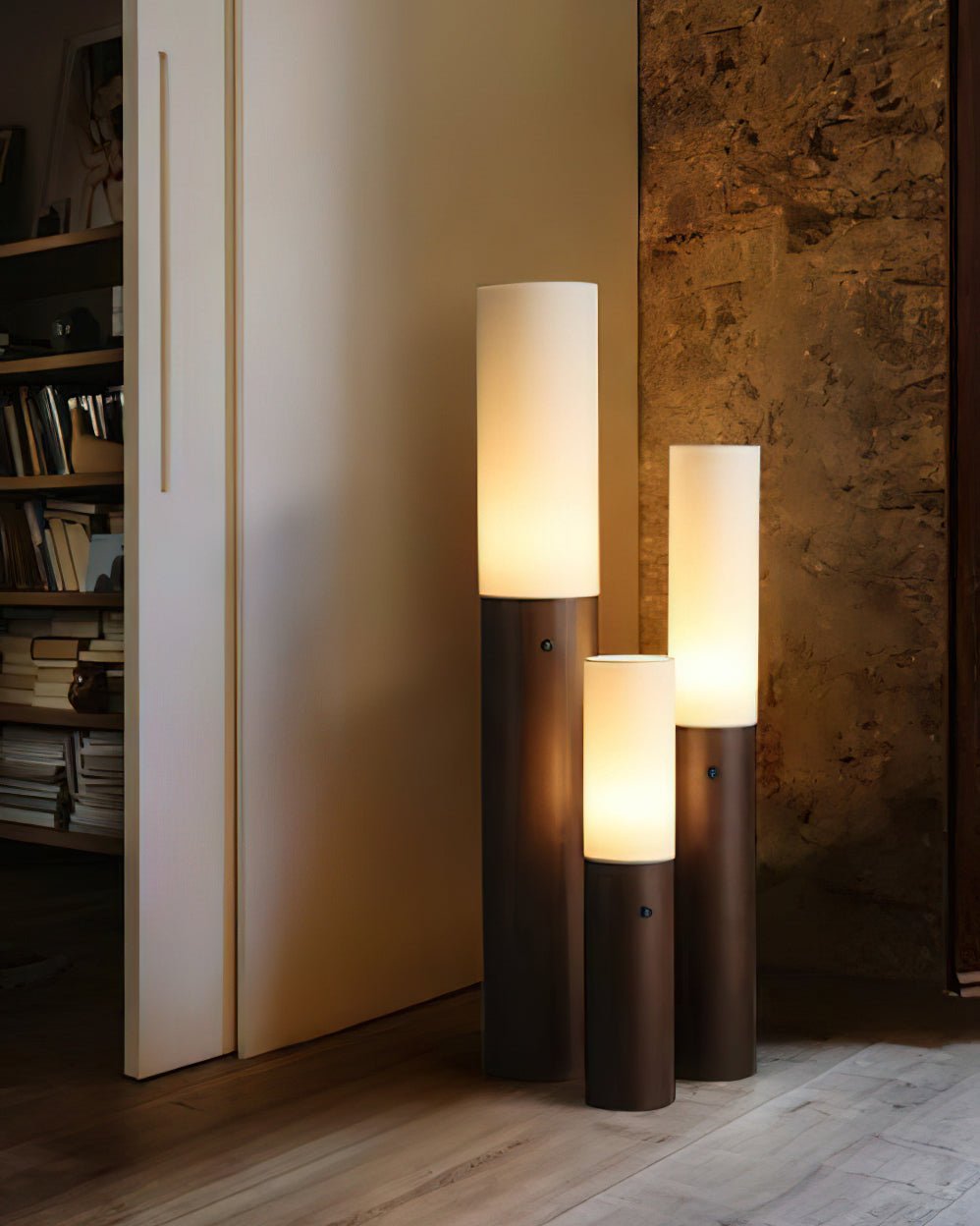 Vero Timber Column Floor Lamp-Neutral Decor