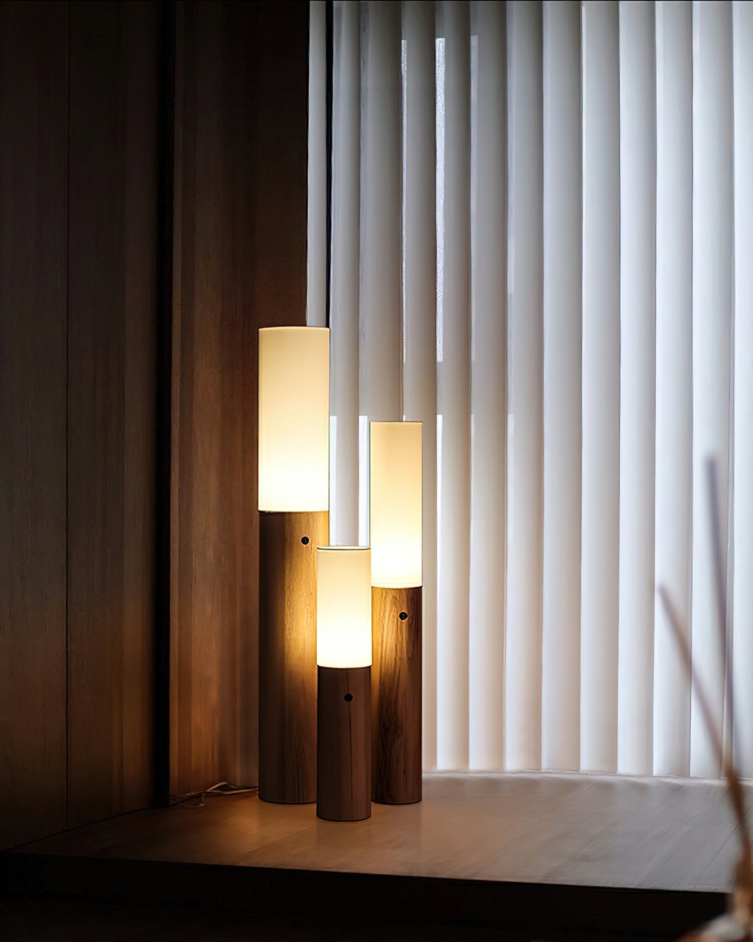 Vero Timber Column Floor Lamp-Neutral Decor