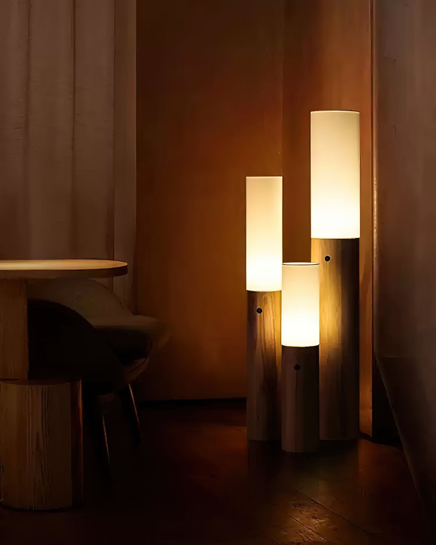 Vero Timber Column Floor Lamp-Neutral Decor