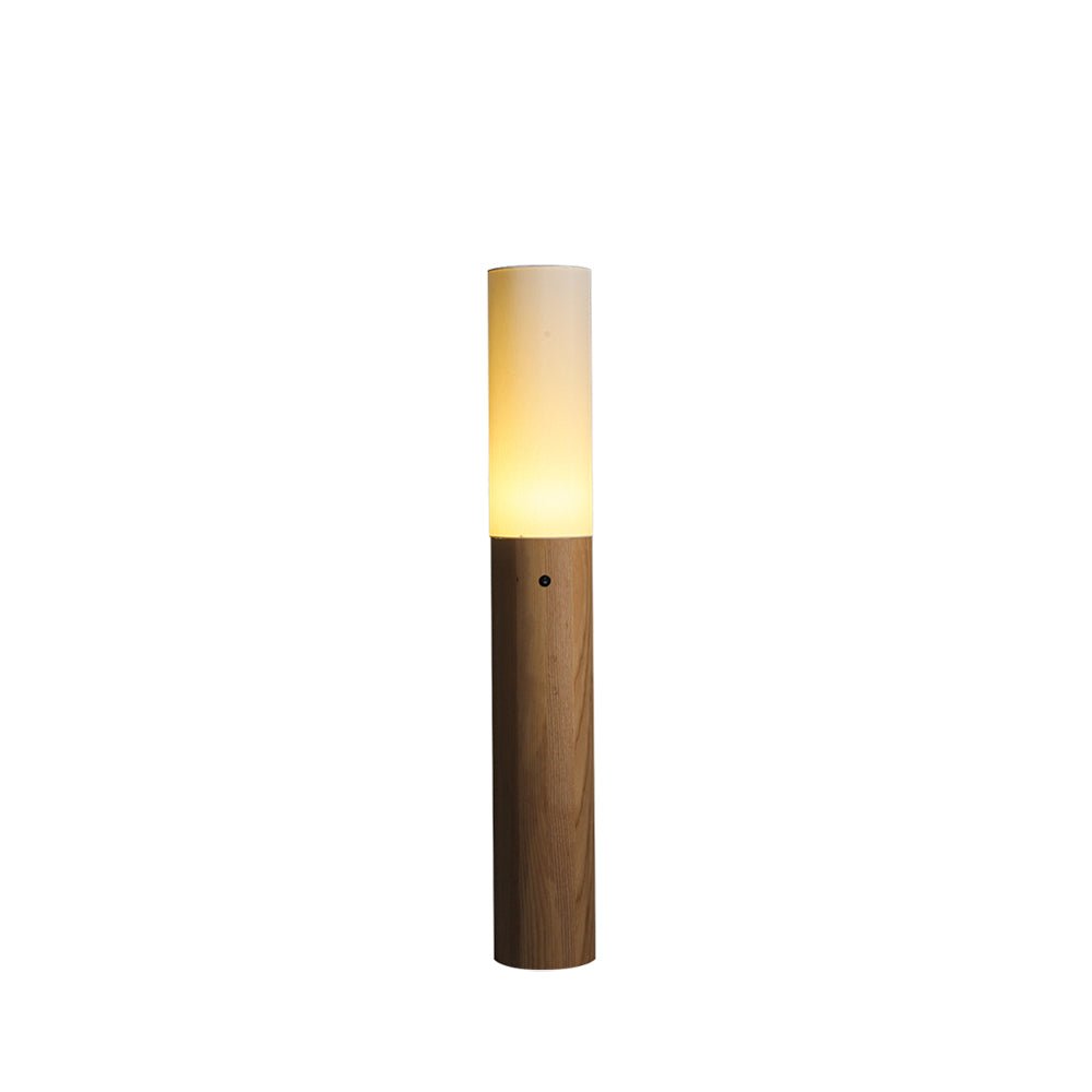 Vero Timber Column Floor Lamp-Neutral Decor