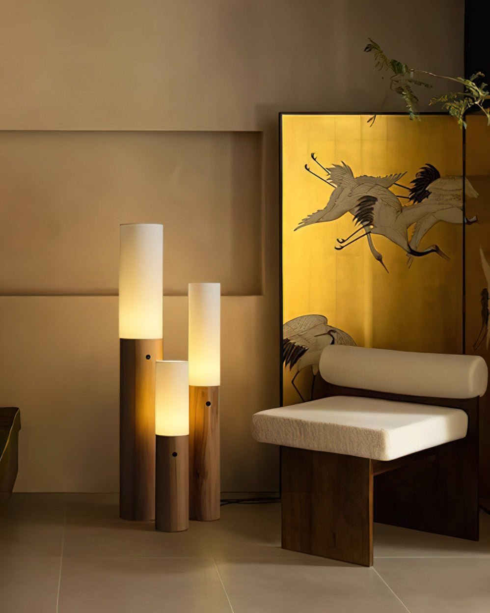 Vero Timber Column Floor Lamp-Neutral Decor