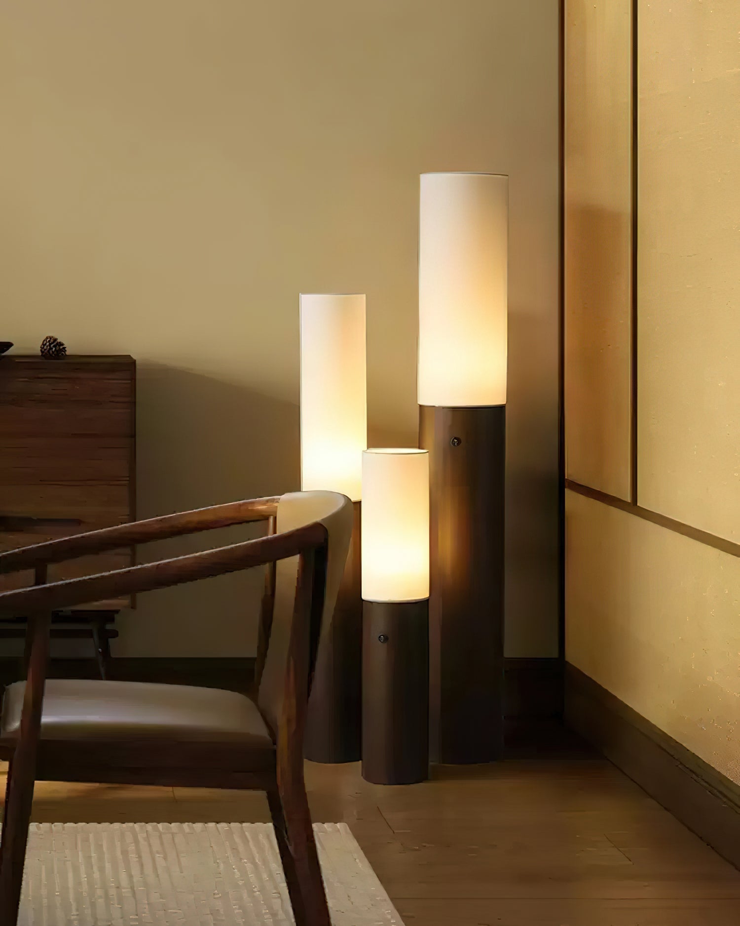Vero Timber Column Floor Lamp-Neutral Decor