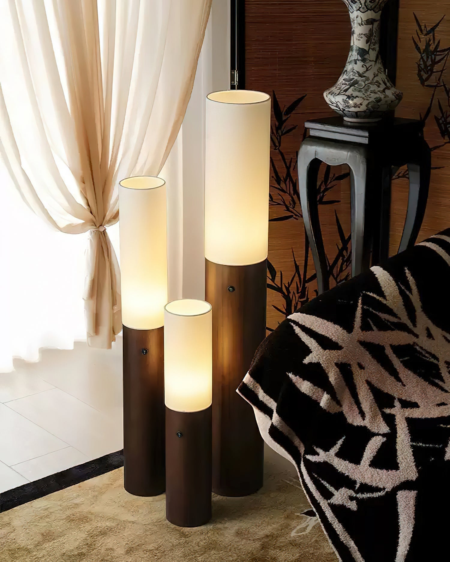 Vero Timber Column Floor Lamp-Neutral Decor