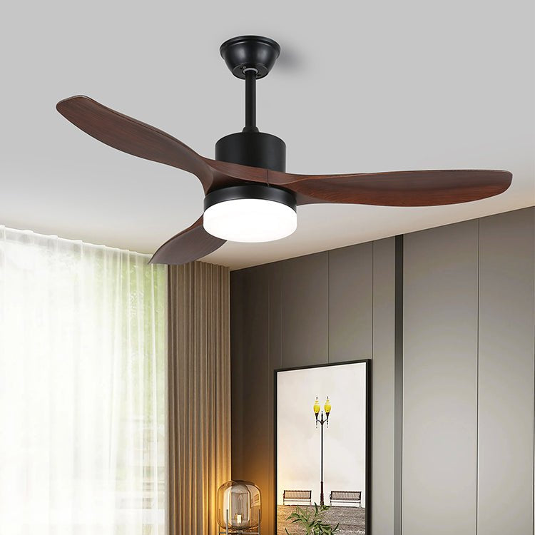 Darian Minimalist Wood Ceiling Fan Light-Neutral Decor