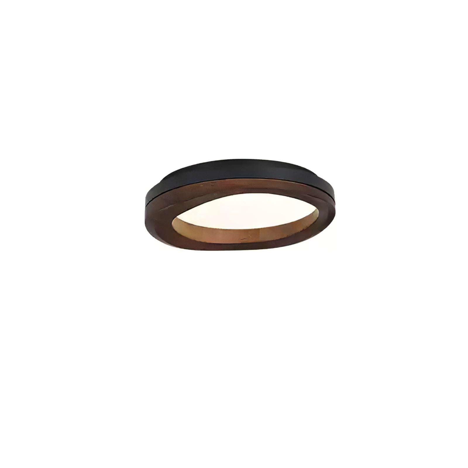 Artalis Walnut Wood Flush Mount-Neutral Decor