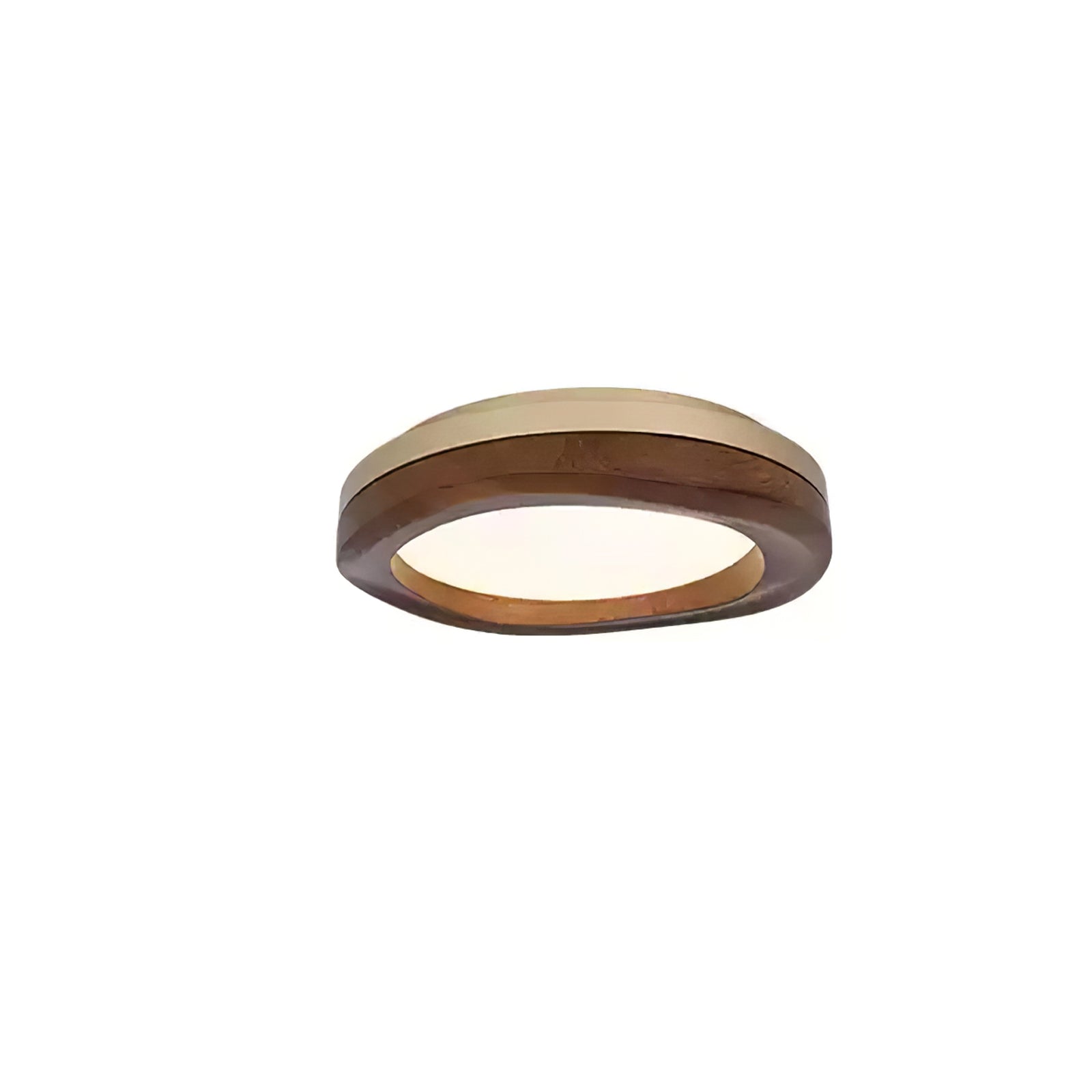 Artalis Walnut Wood Flush Mount-Neutral Decor