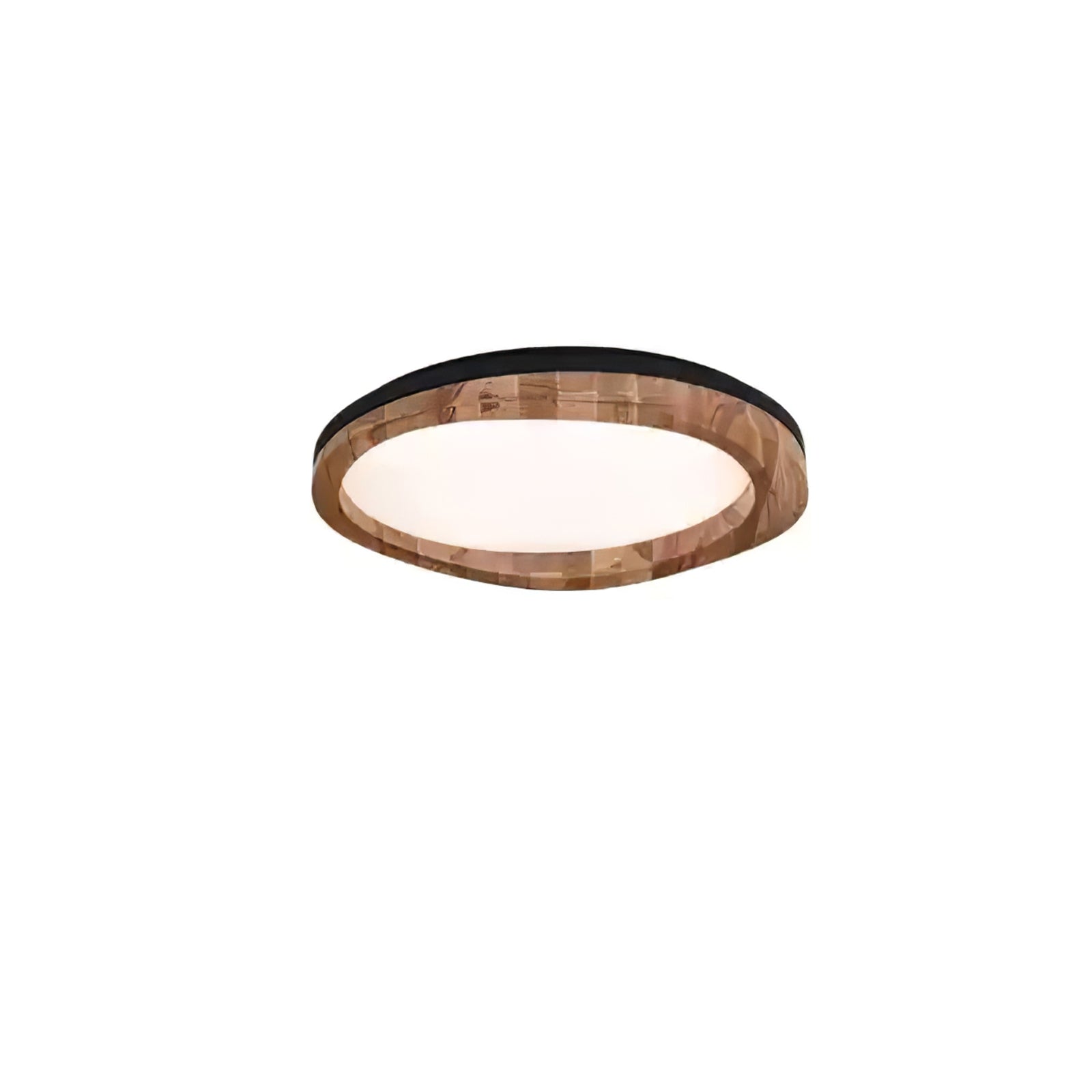 Artalis Walnut Wood Flush Mount-Neutral Decor