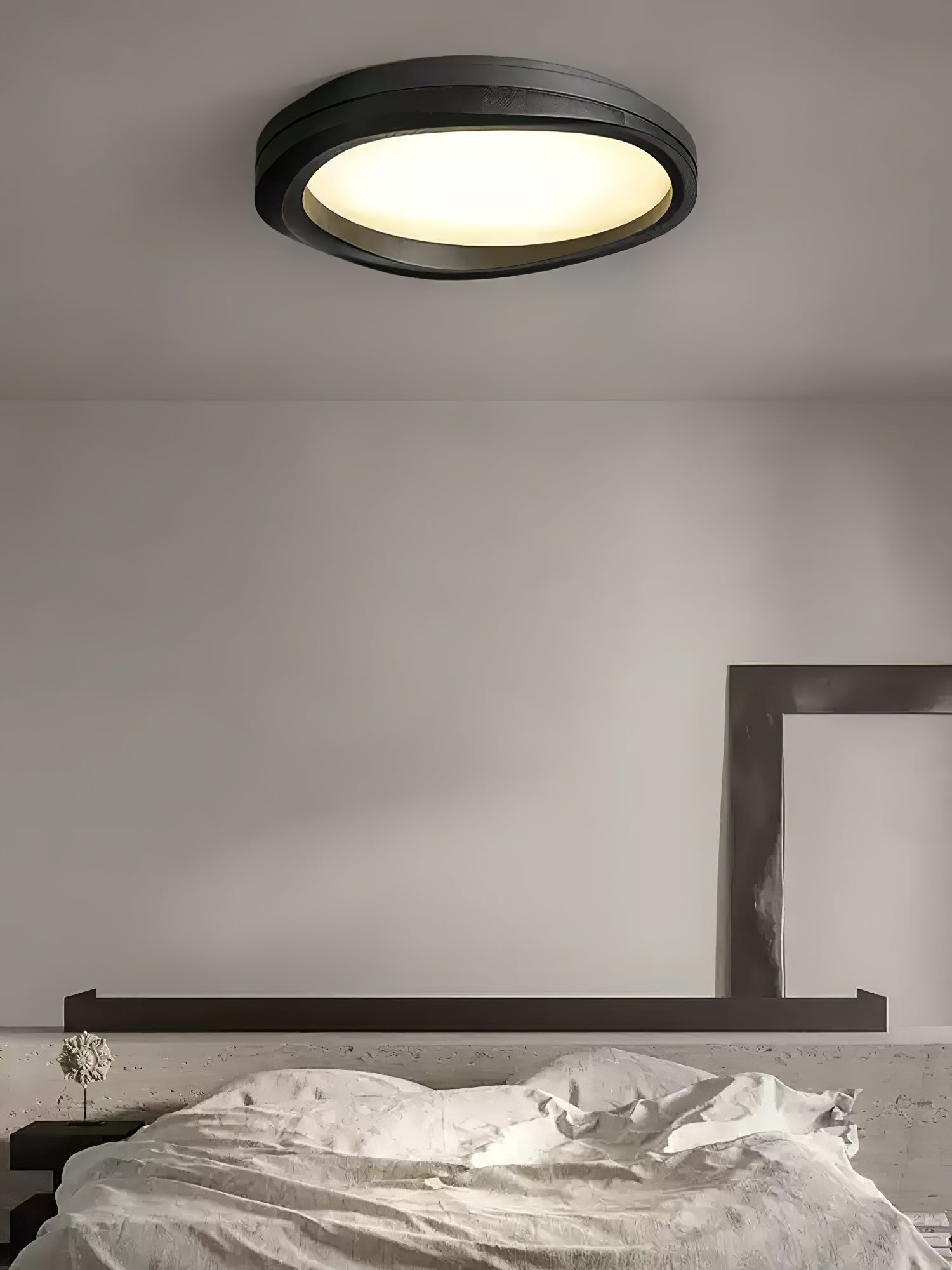 Artalis Walnut Wood Flush Mount-Neutral Decor