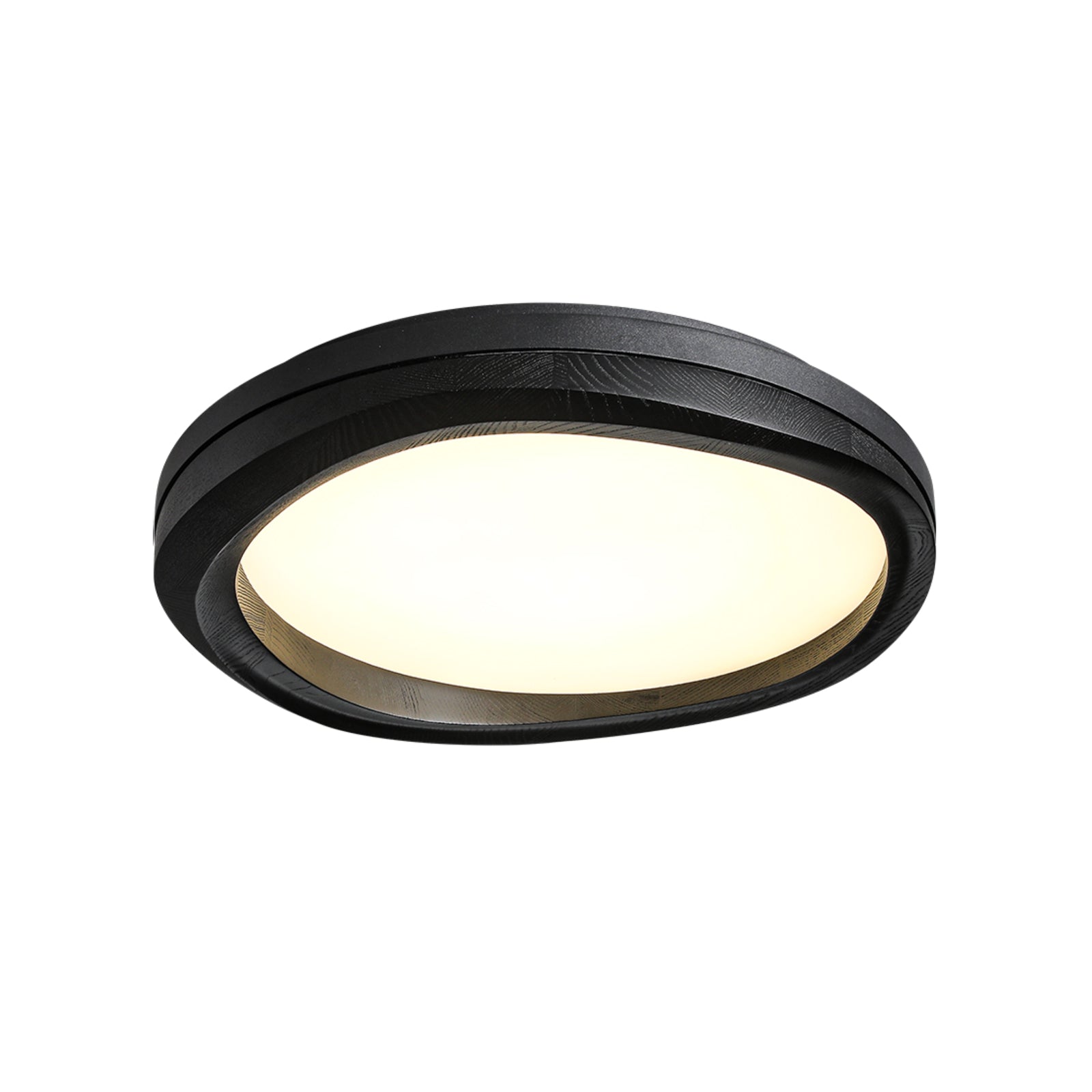 Artalis Walnut Wood Flush Mount-Neutral Decor