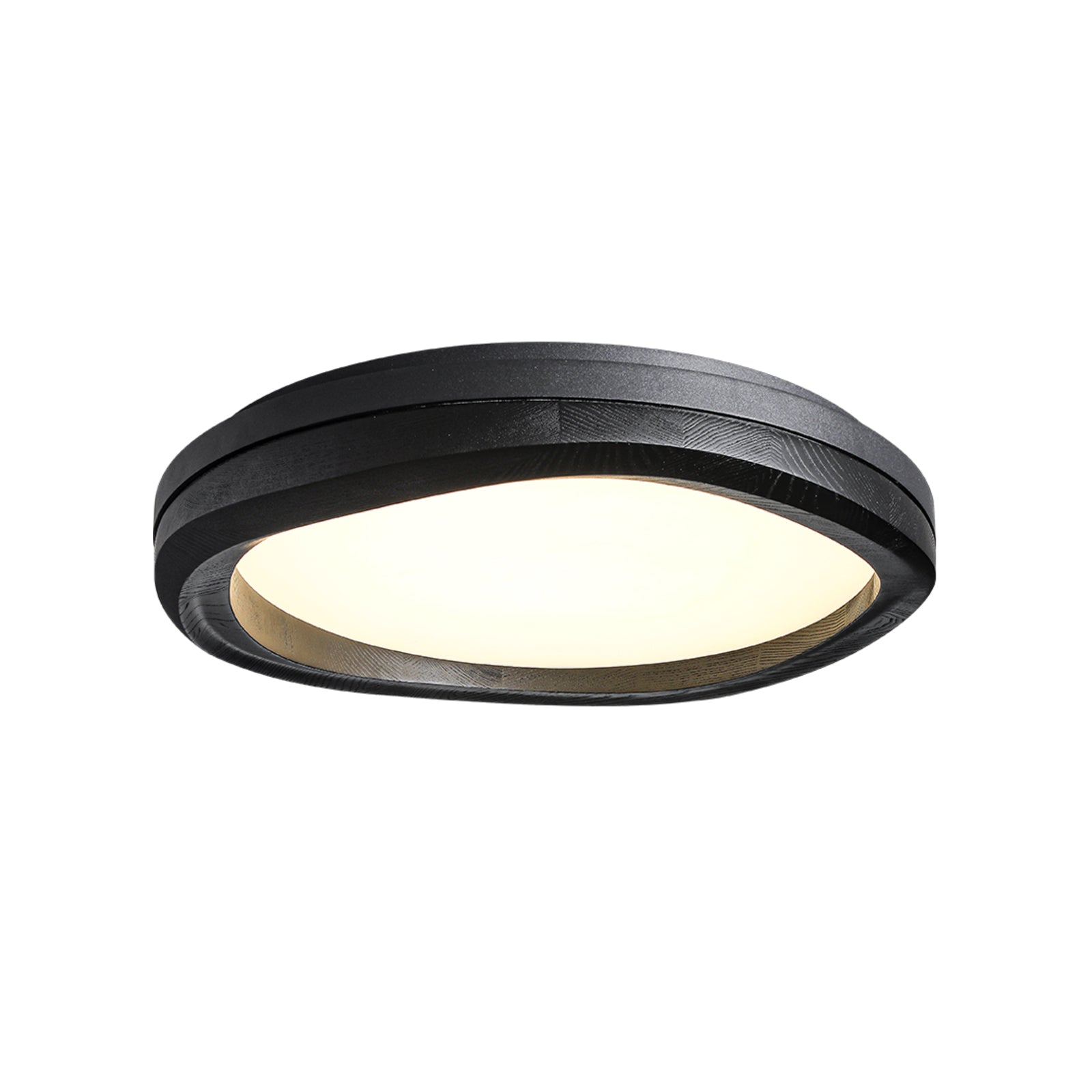 Artalis Walnut Wood Flush Mount-Neutral Decor
