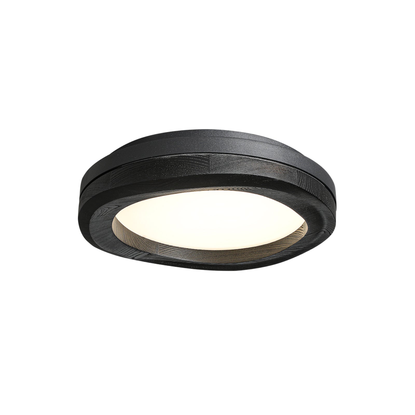 Artalis Walnut Wood Flush Mount-Neutral Decor