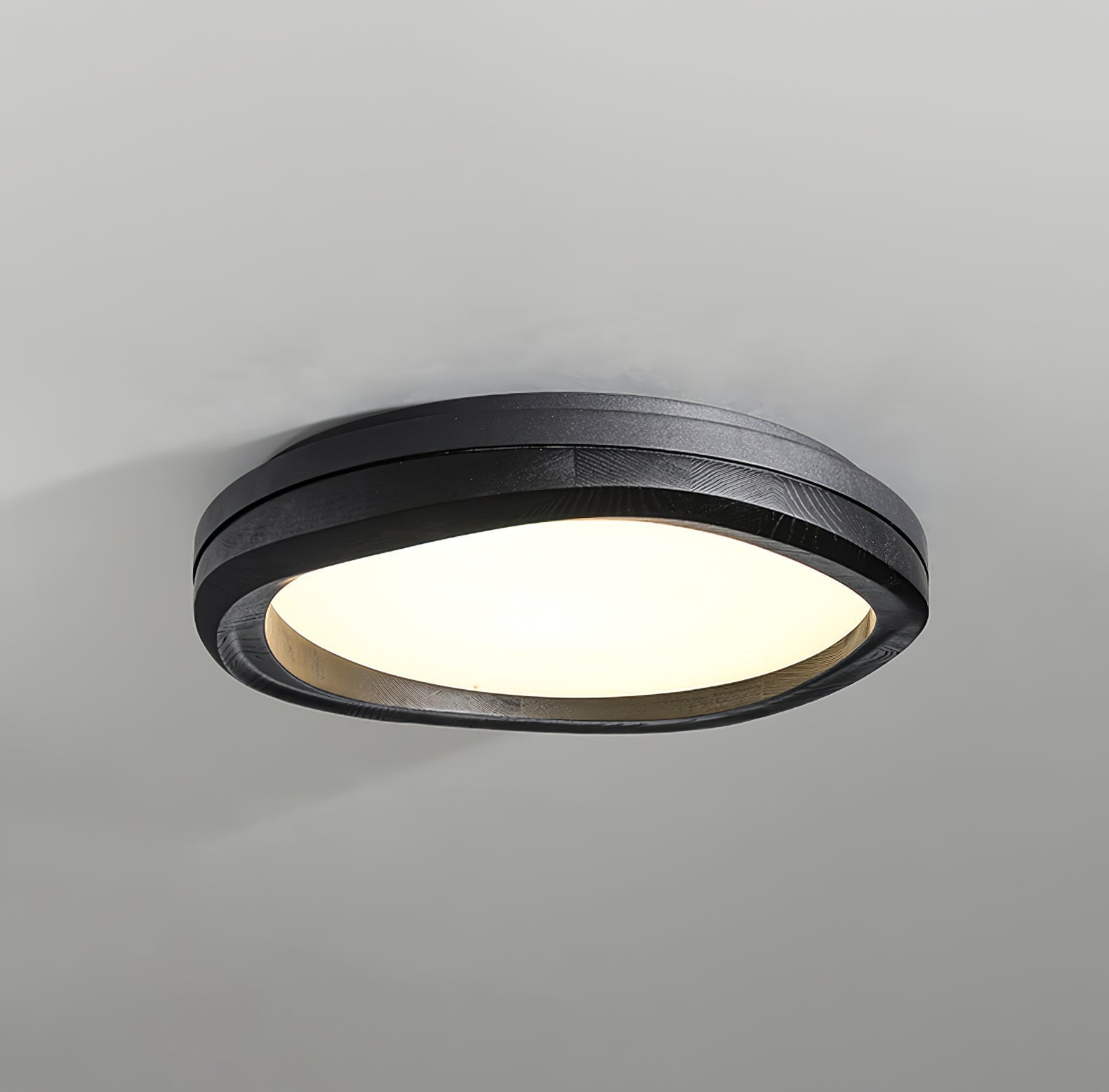 Artalis Walnut Wood Flush Mount-Neutral Decor