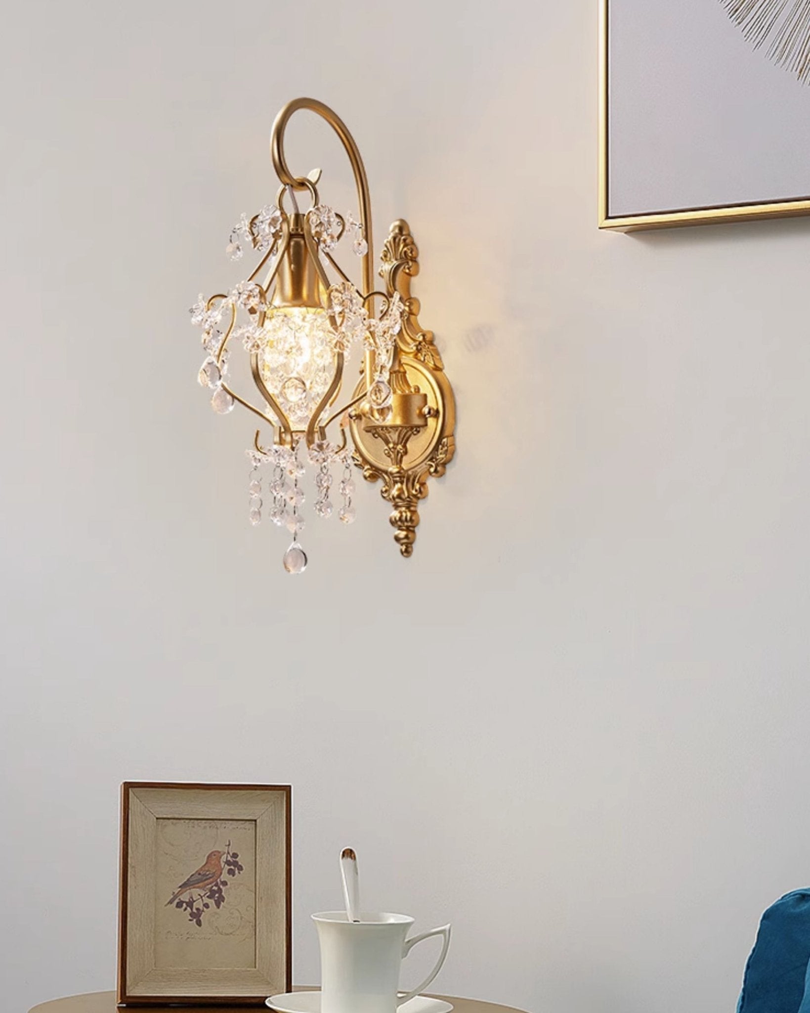 Evir Postmodern Luxury Crystal Wall Lamp-Neutral Decor