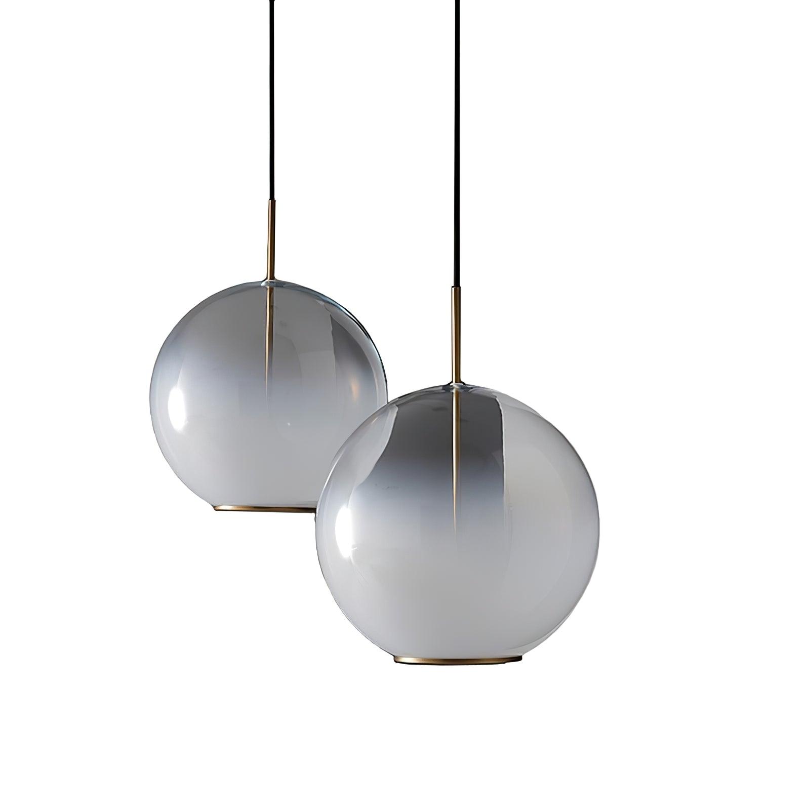 Lustra Pendant Lamp Smoke Gray Glass Gradient for Living Room-Neutral Decor