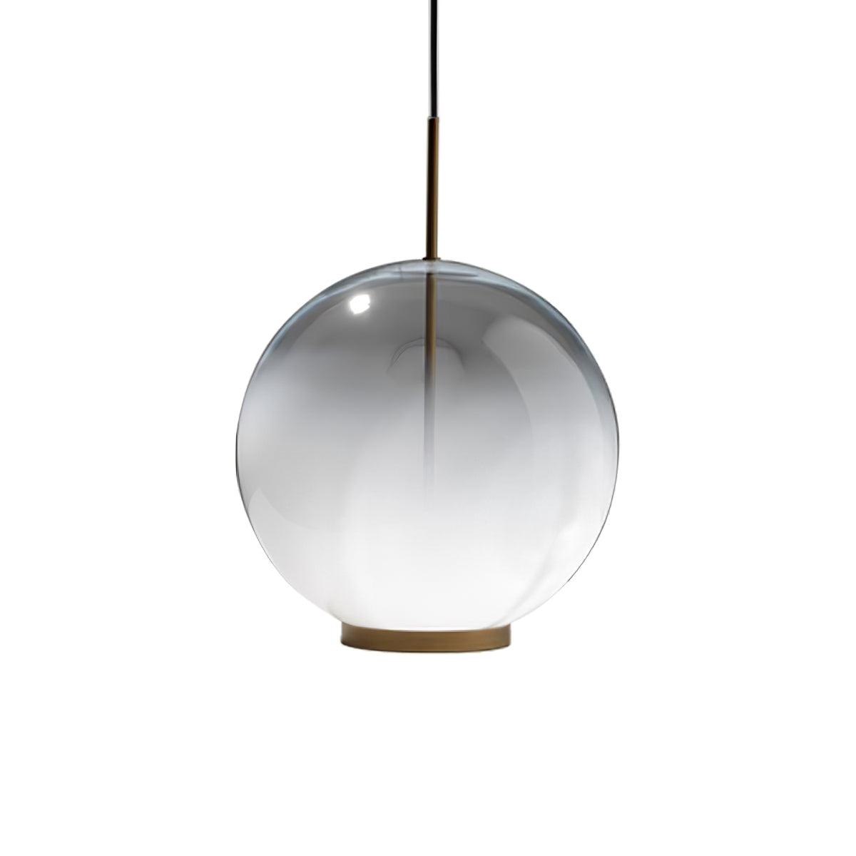 Lustra Pendant Lamp Smoke Gray Glass Gradient for Living Room-Neutral Decor